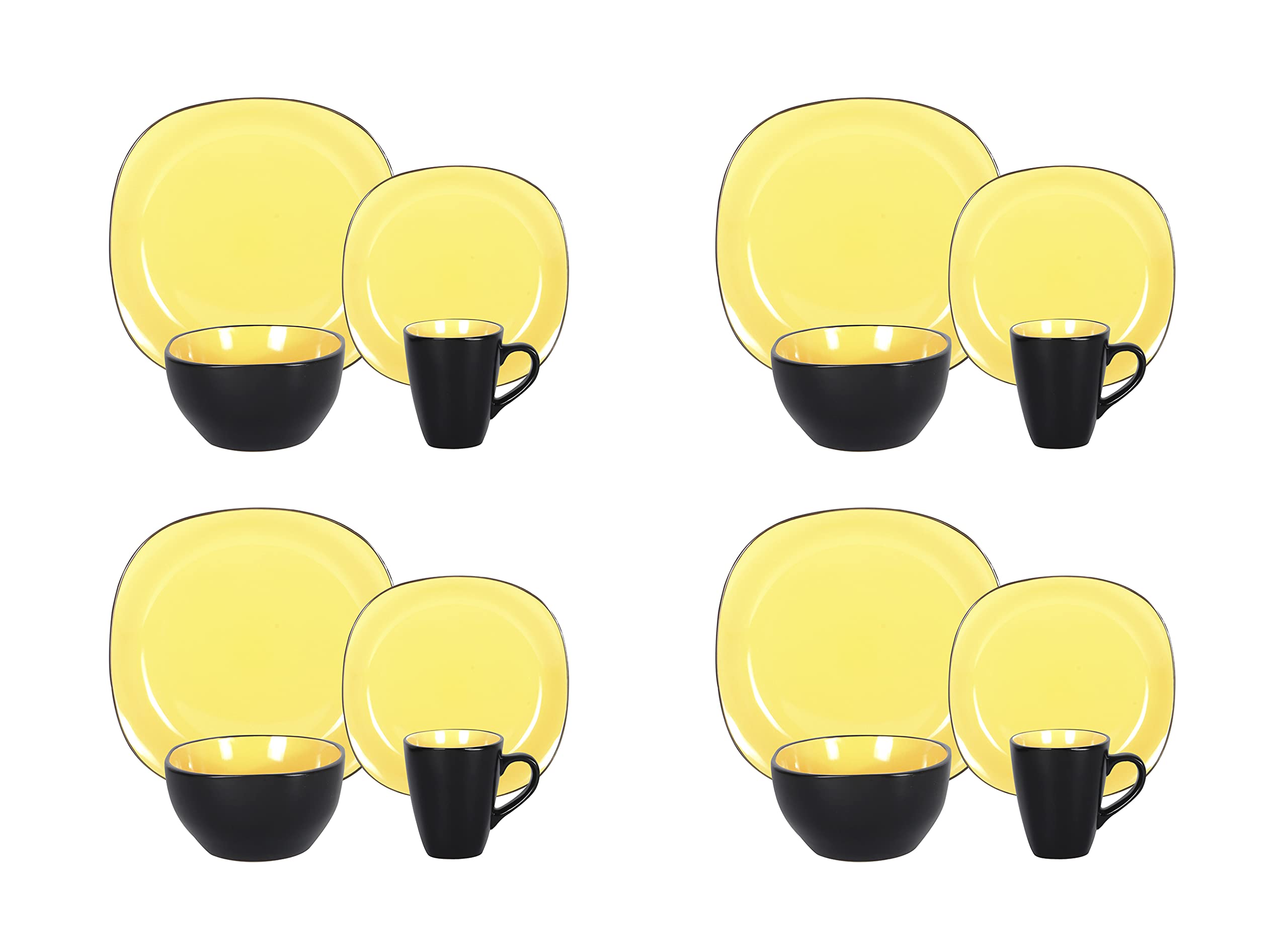 Stoneware Square Dinnerware Set,HW