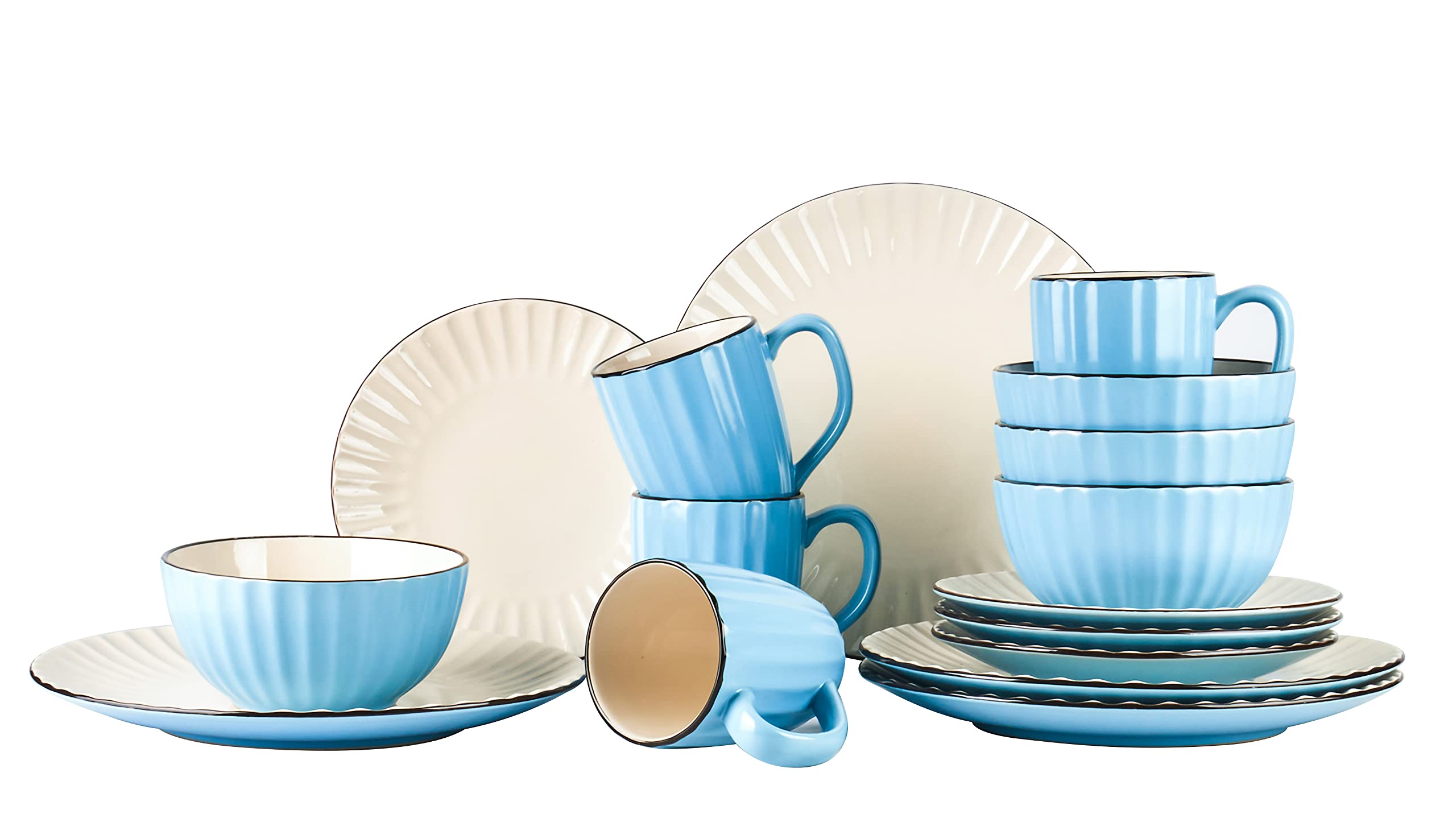 Osita Strip Stoneware Dinnerware Set