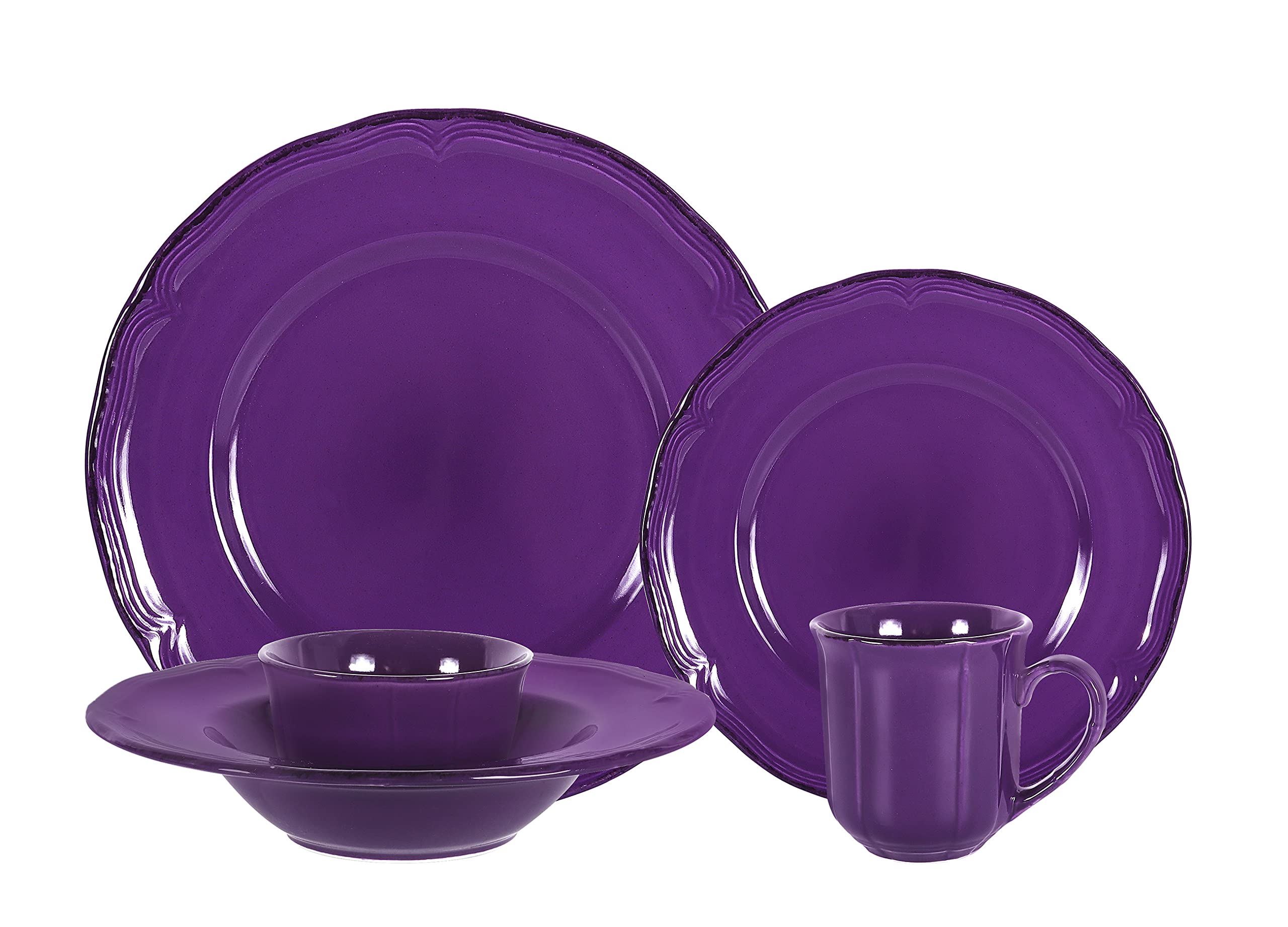 French Countryside Speckled Stoneware Dinnerware Set