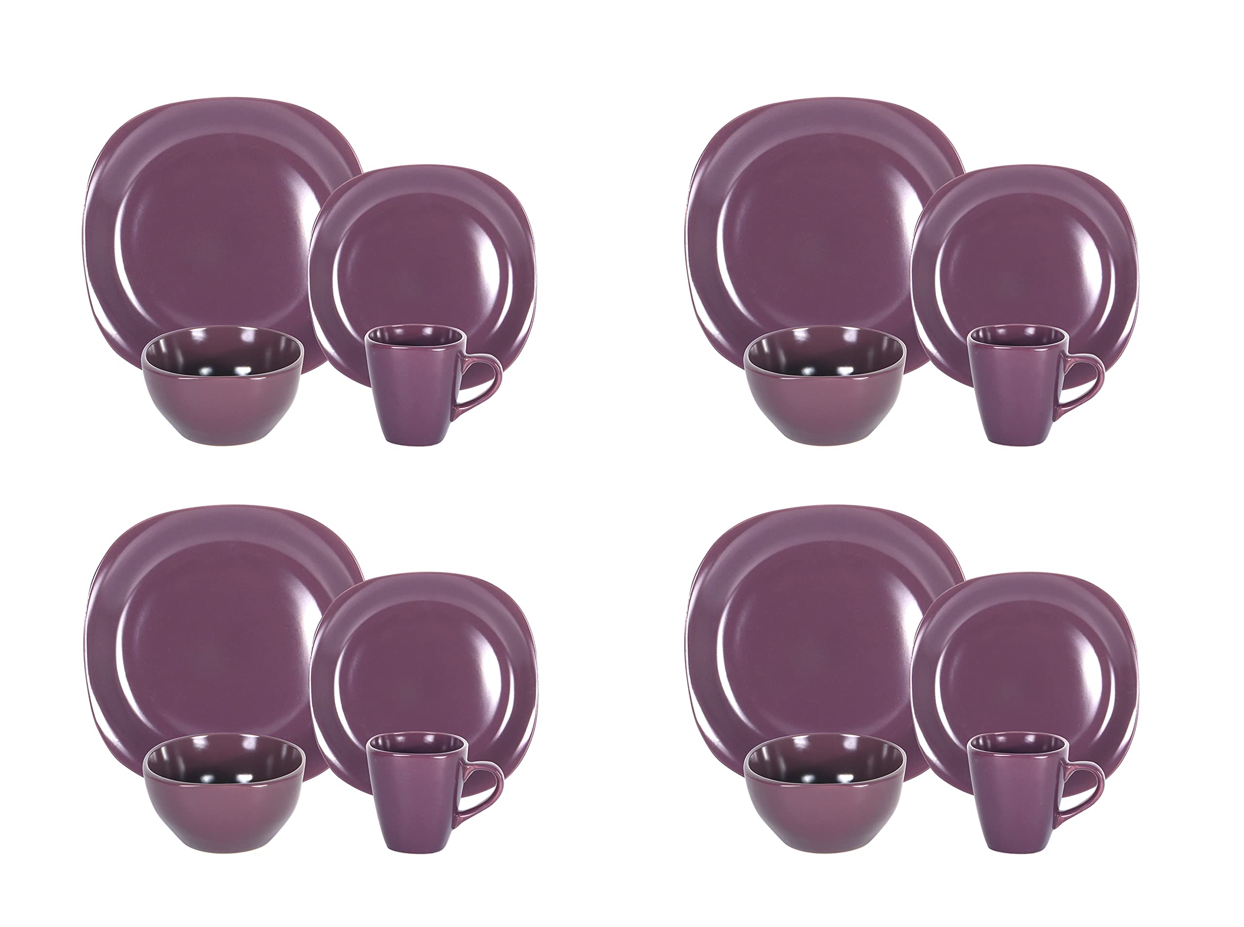 Stoneware Square Dinnerware Set,HW