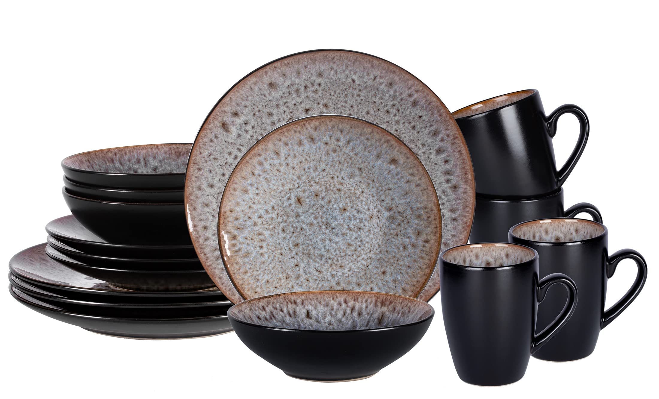 Reactive-Glaze Stoneware Dinnerware Set,HW