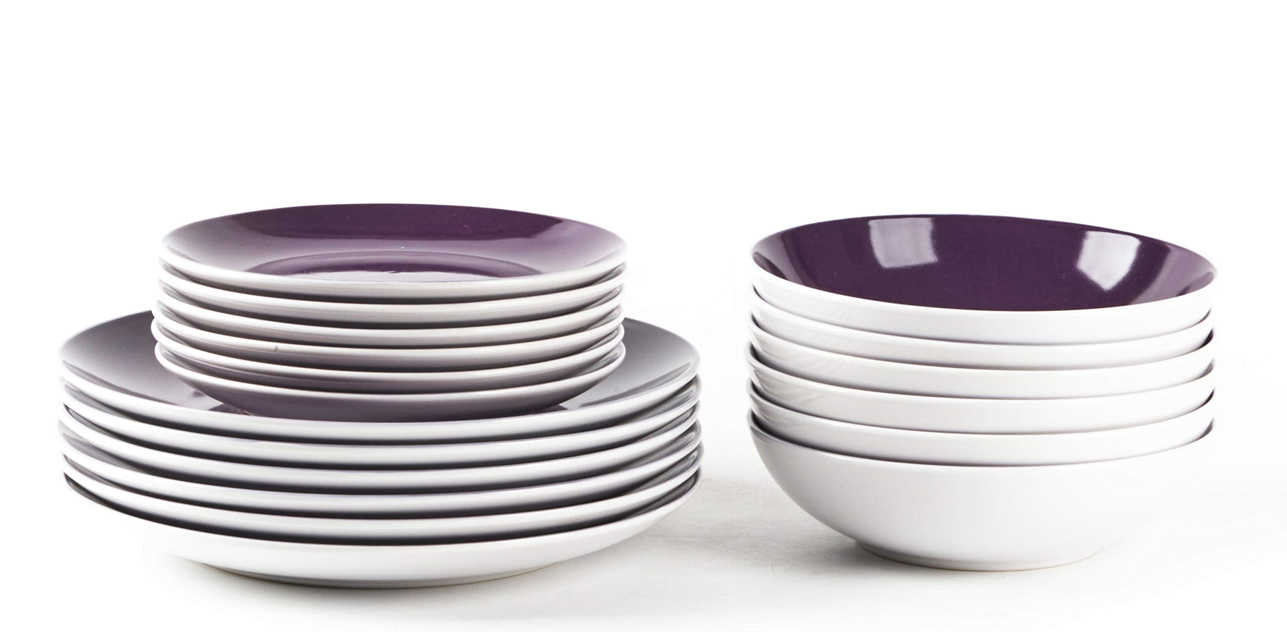 Stoneware Coupe Shape Dinnerware Set