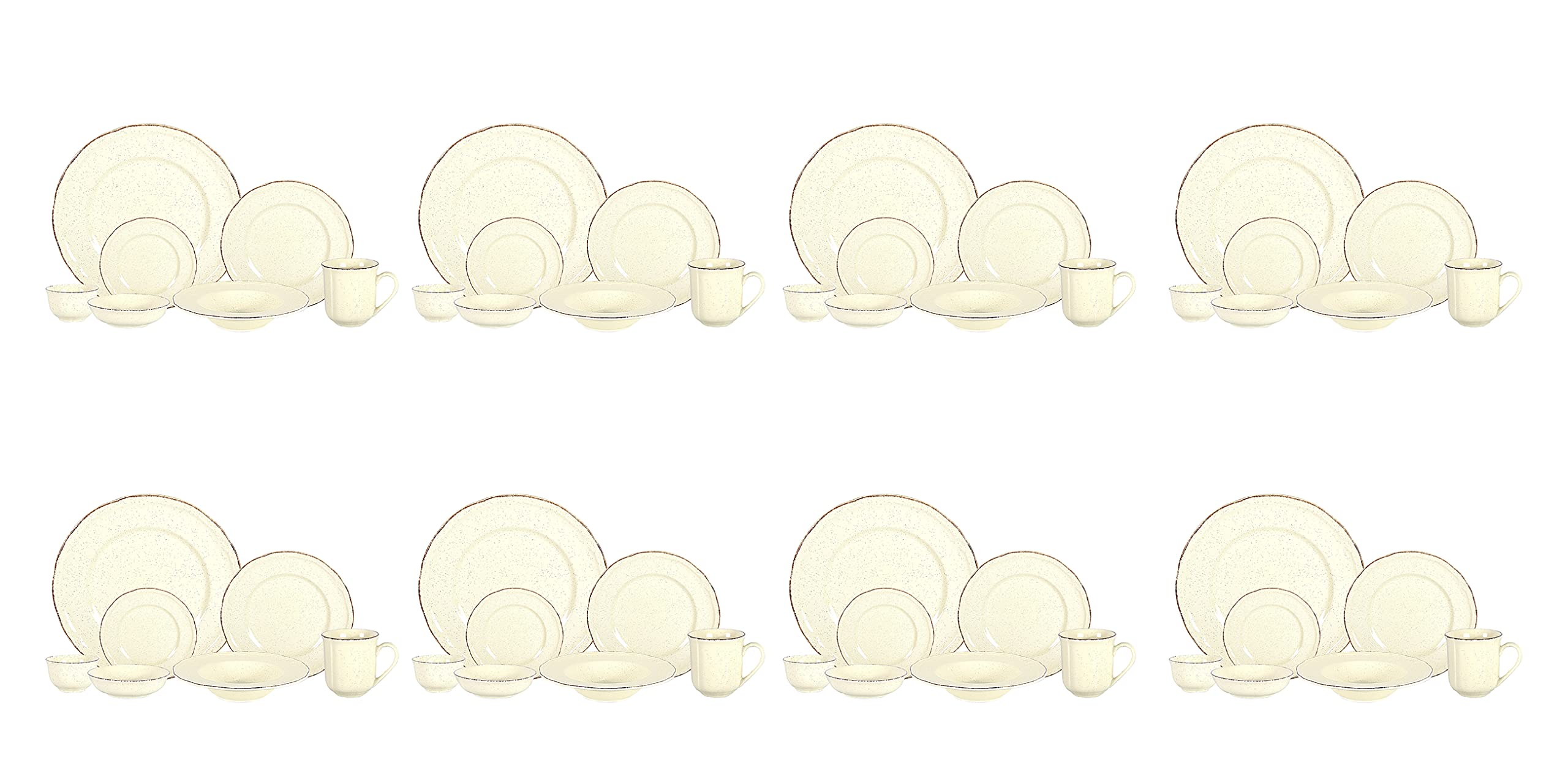 French Countryside Speckled Stoneware Dinnerware Set