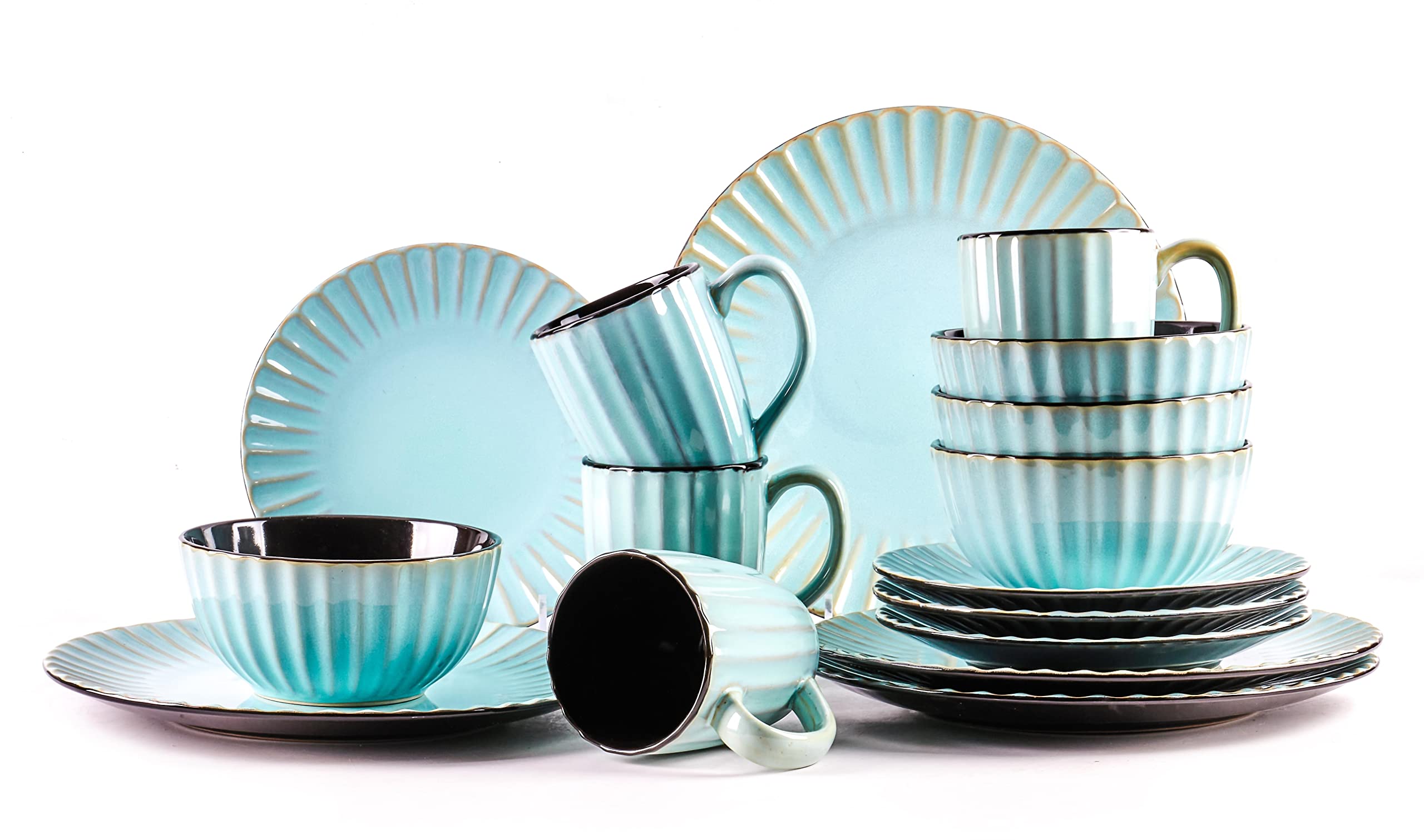 Osita Strip Stoneware Dinnerware Set