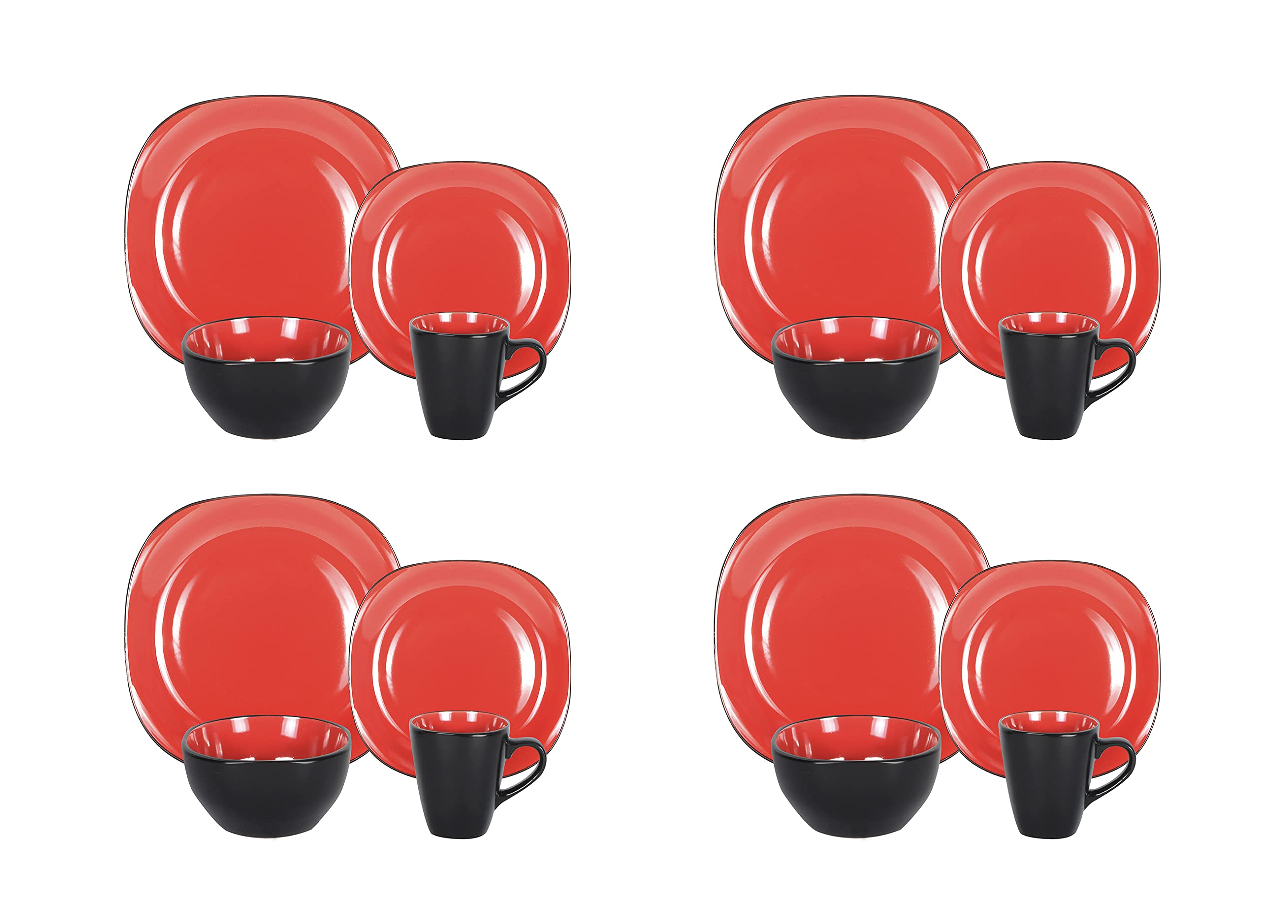 Stoneware Square Dinnerware Set,HW