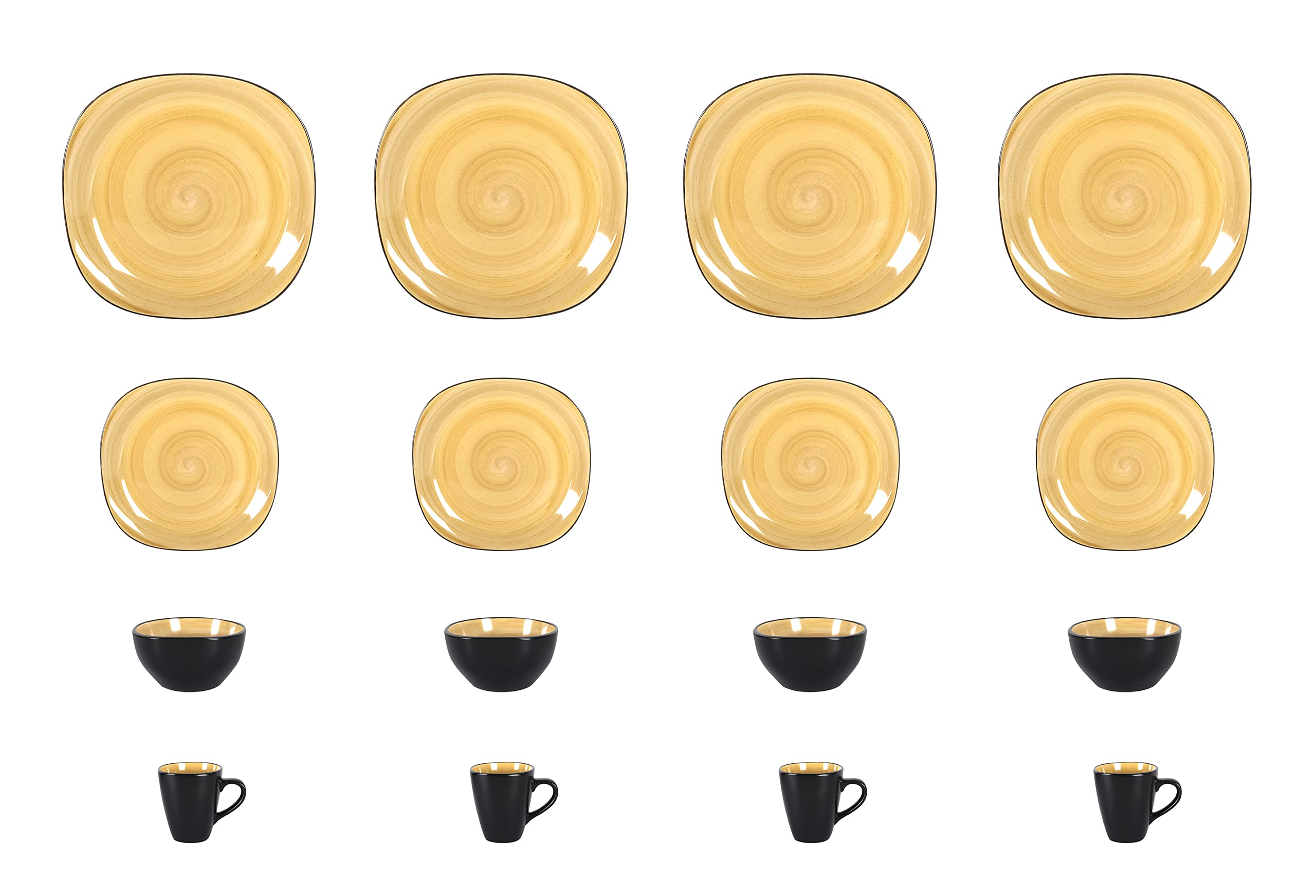 Stoneware Square Dinnerware Set,HW