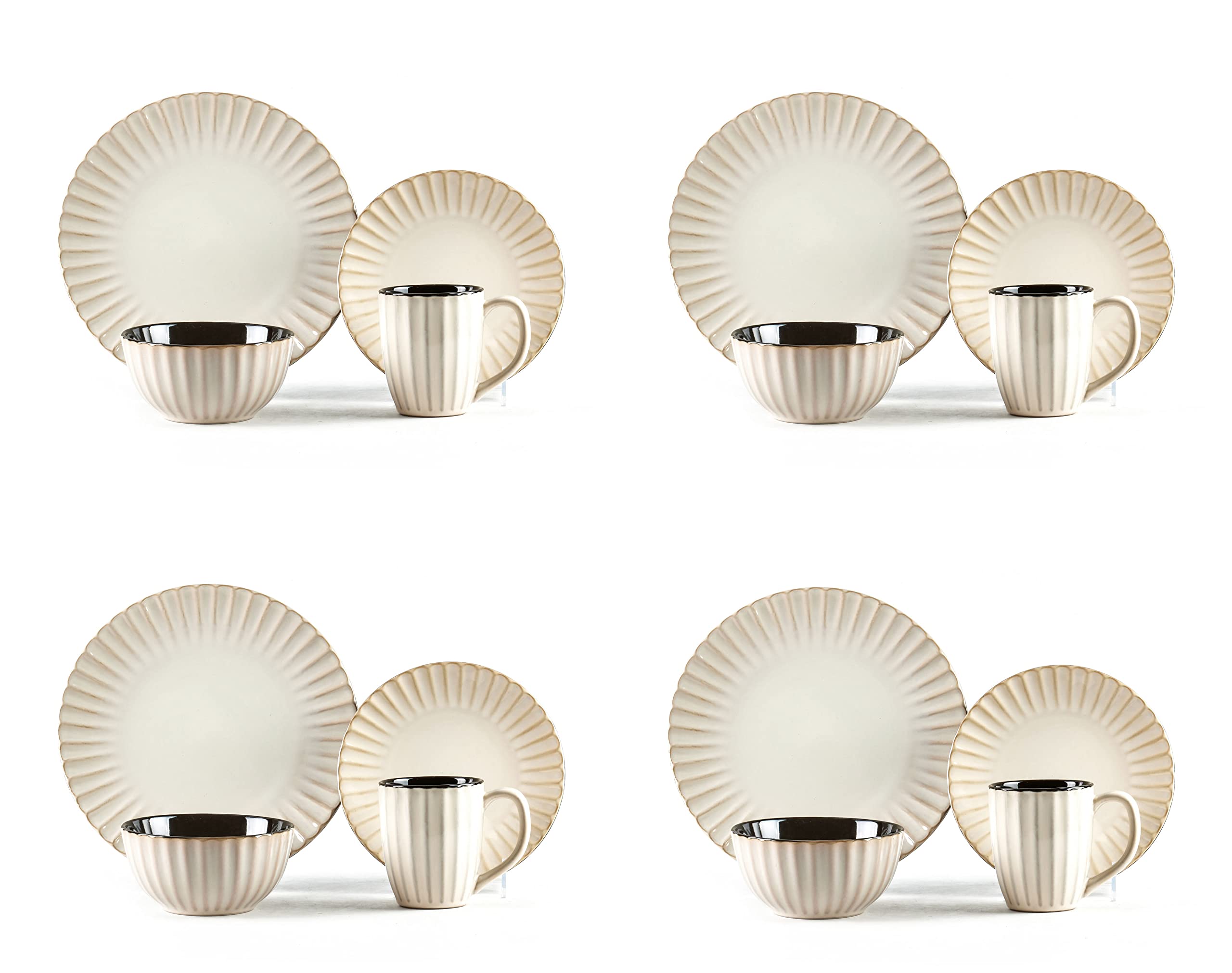 Osita Strip Stoneware Dinnerware Set