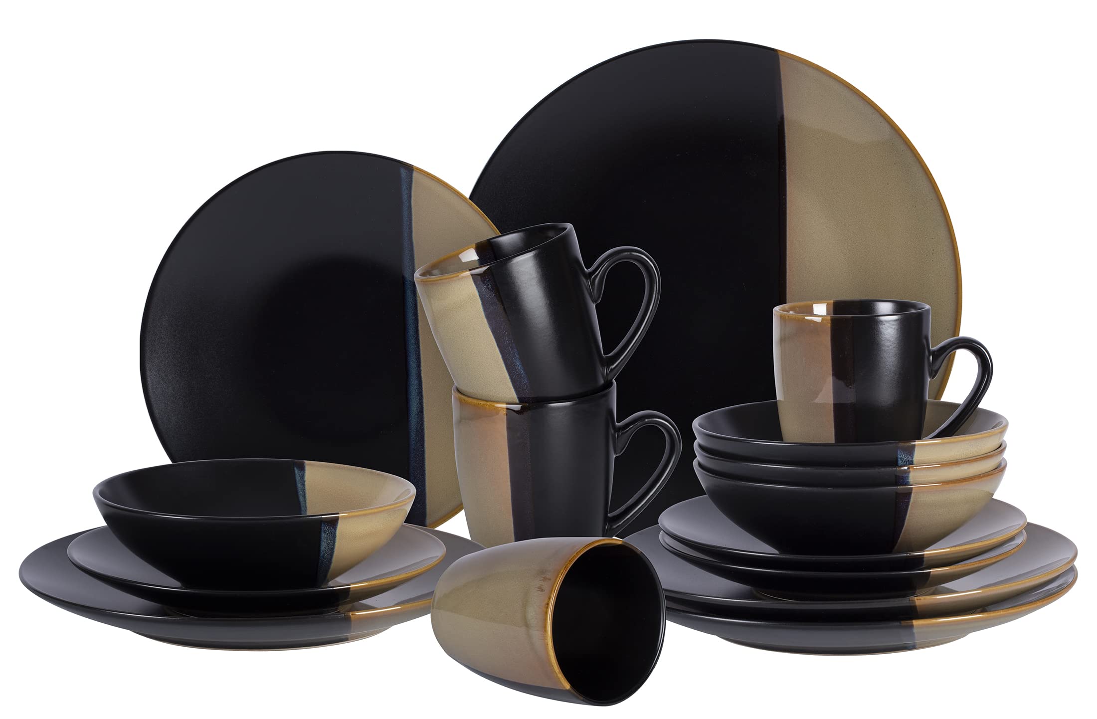 Reactive-Glaze Stoneware Dinnerware Set