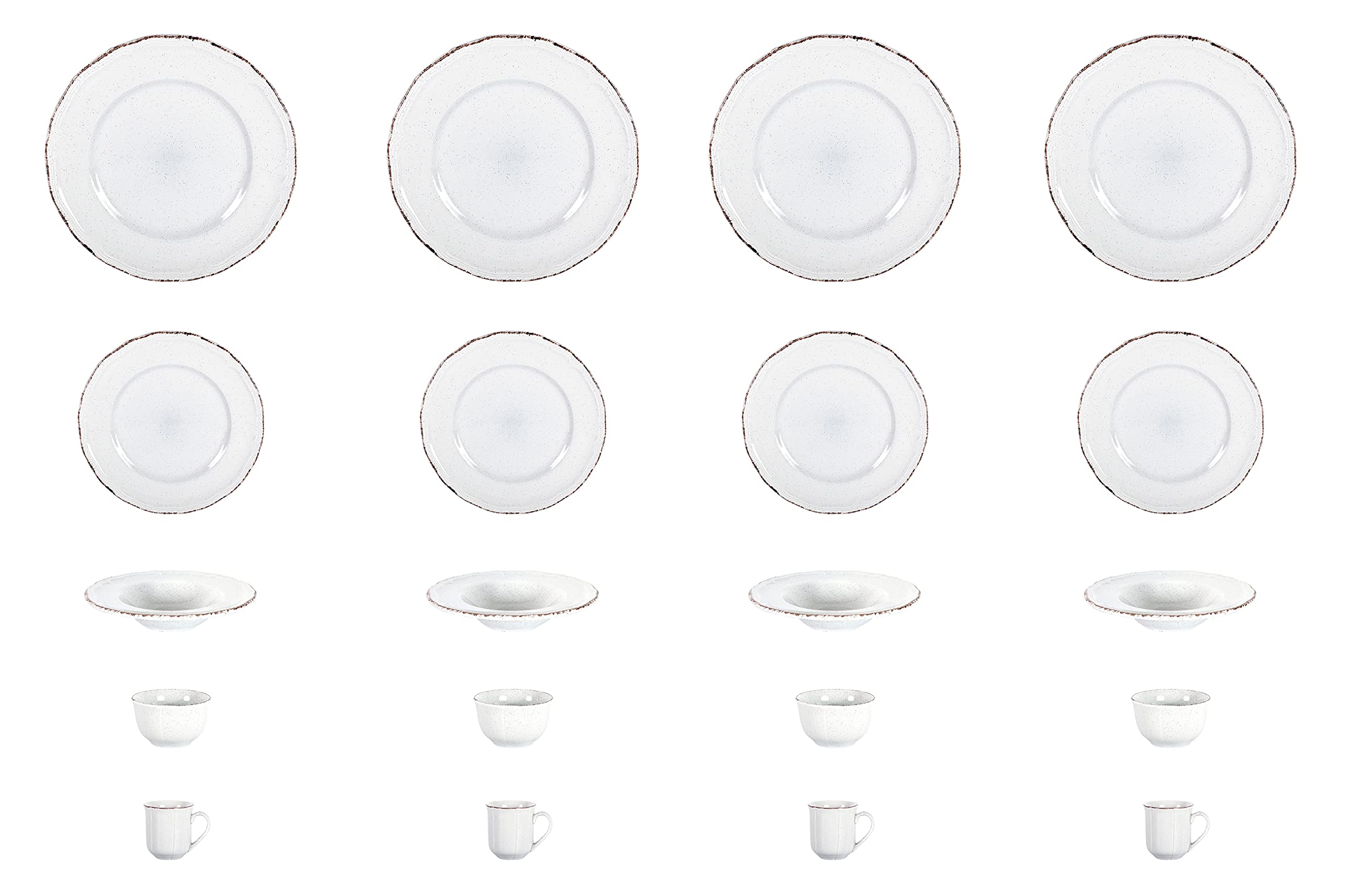 French Countryside Speckled Stoneware Dinnerware Set