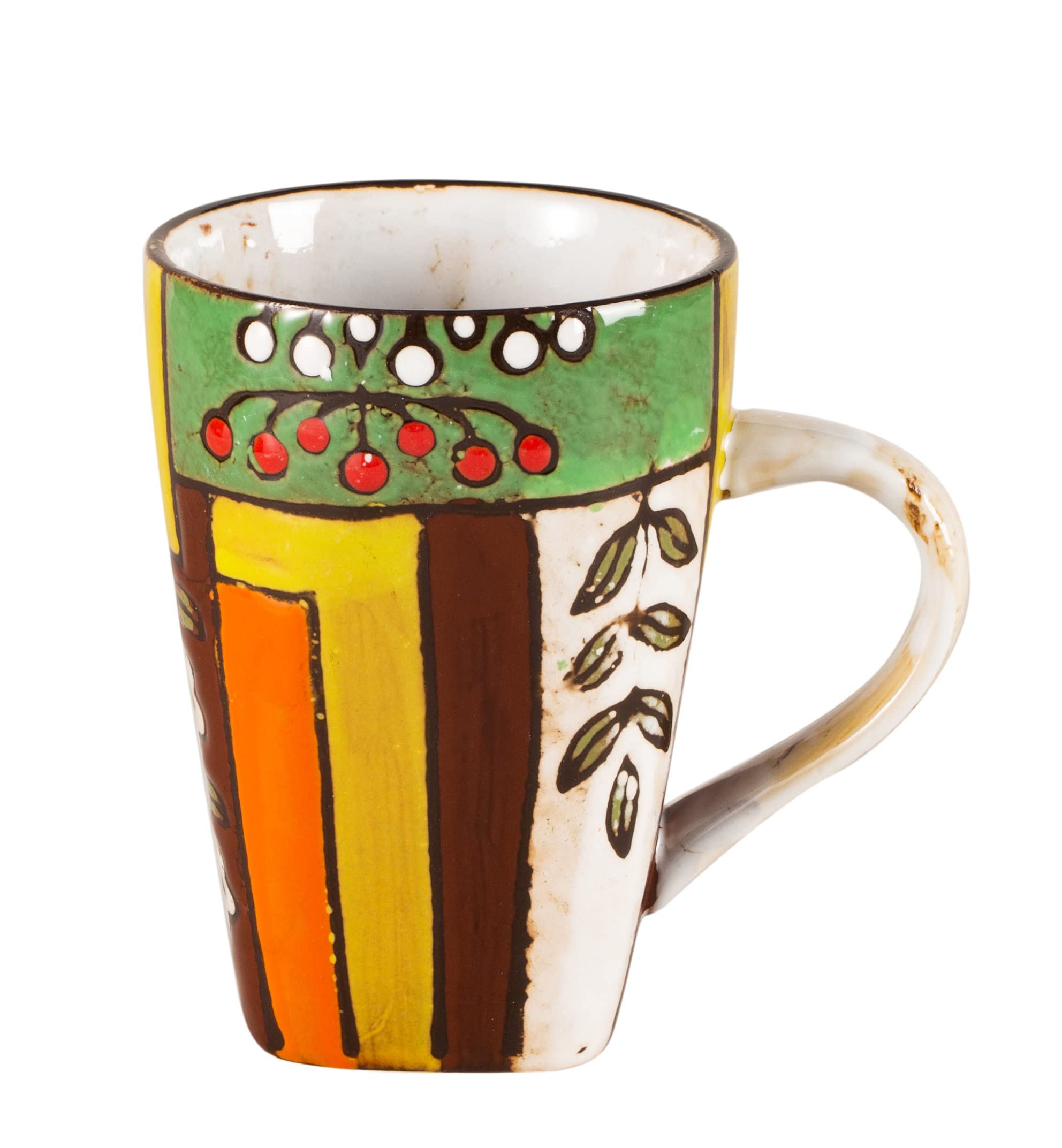 Artisan Hand Painted Reactive-Glaze Stoneware Dinnerware Set