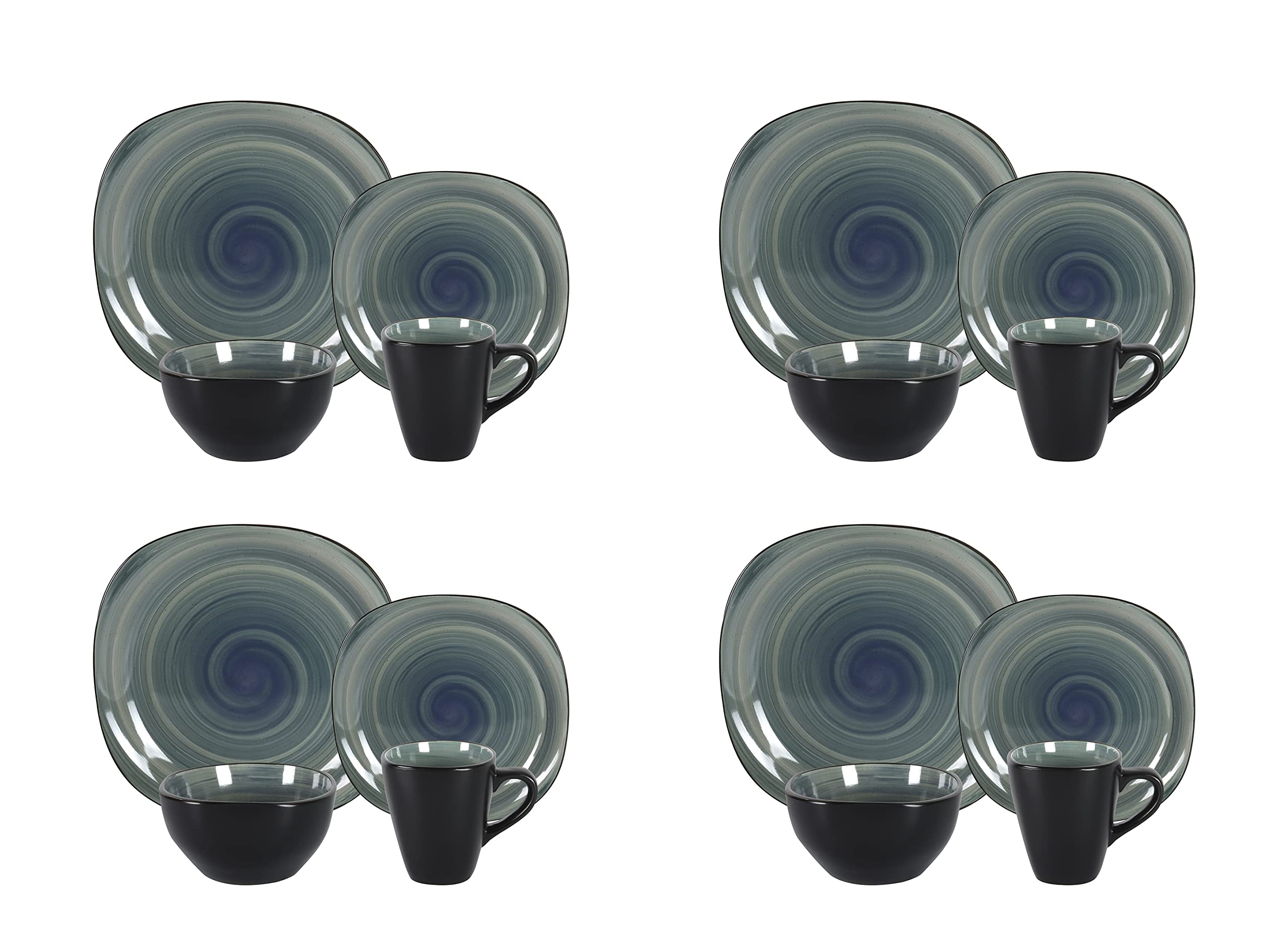 Stoneware Square Dinnerware Set,HW