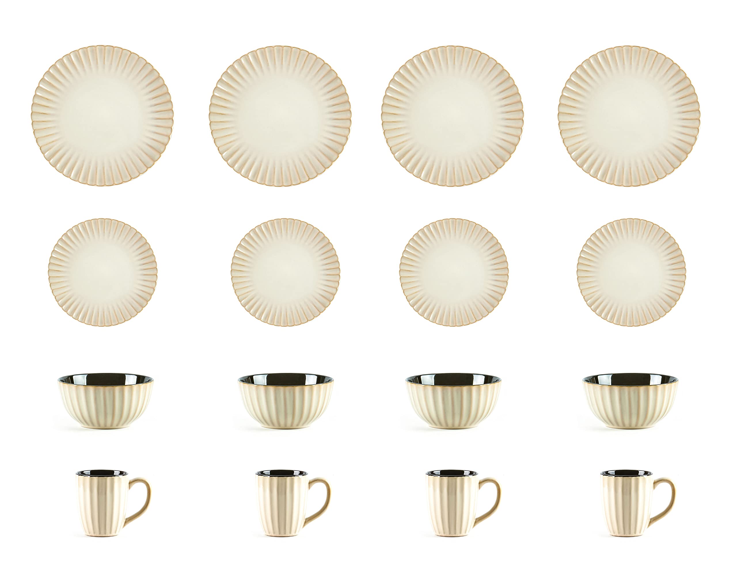 Osita Strip Stoneware Dinnerware Set