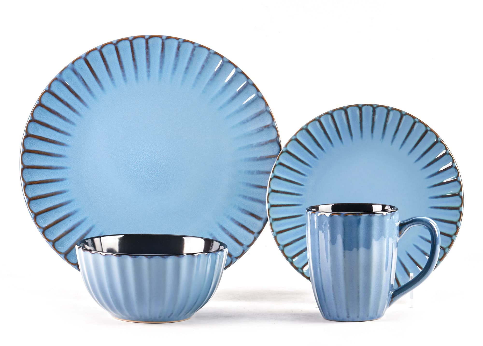 Osita Strip Stoneware Dinnerware Set