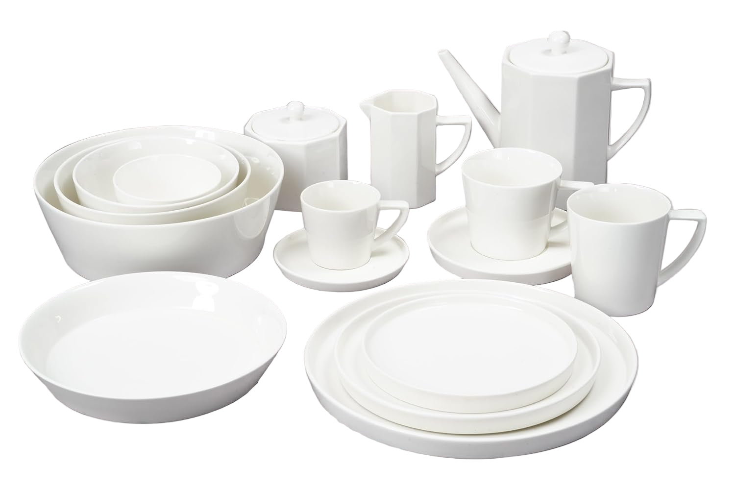 Bone China Nordic Cone-Shape 12pcs Coffee Set