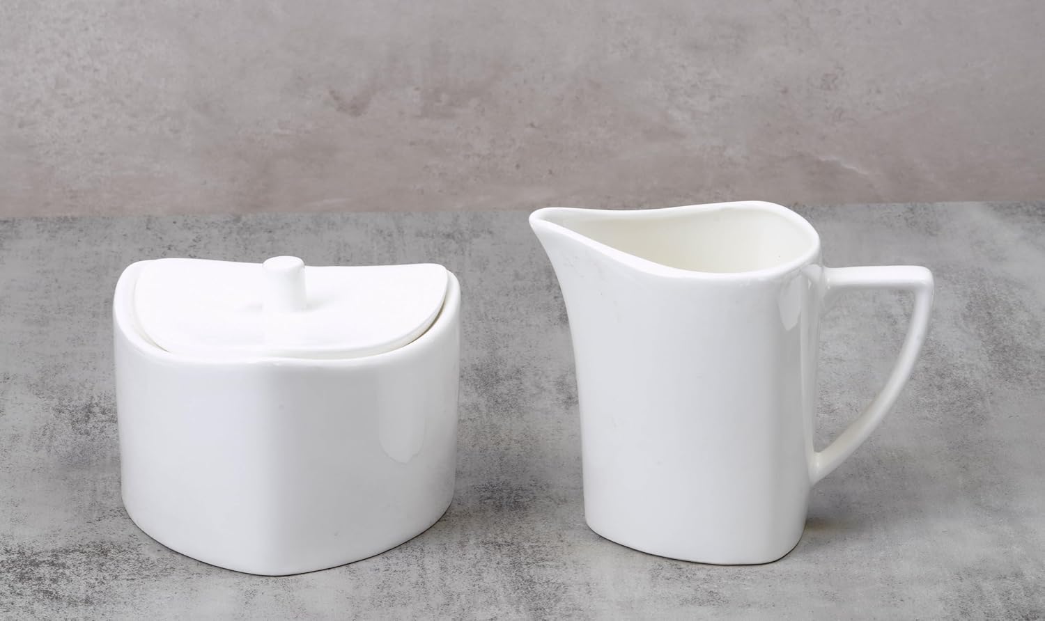Elegance White Geometric Bone China Pieces (Select Item)