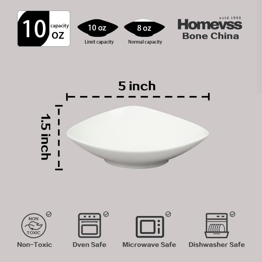 Elegance White Geometric Bone China Pieces (Select Item)