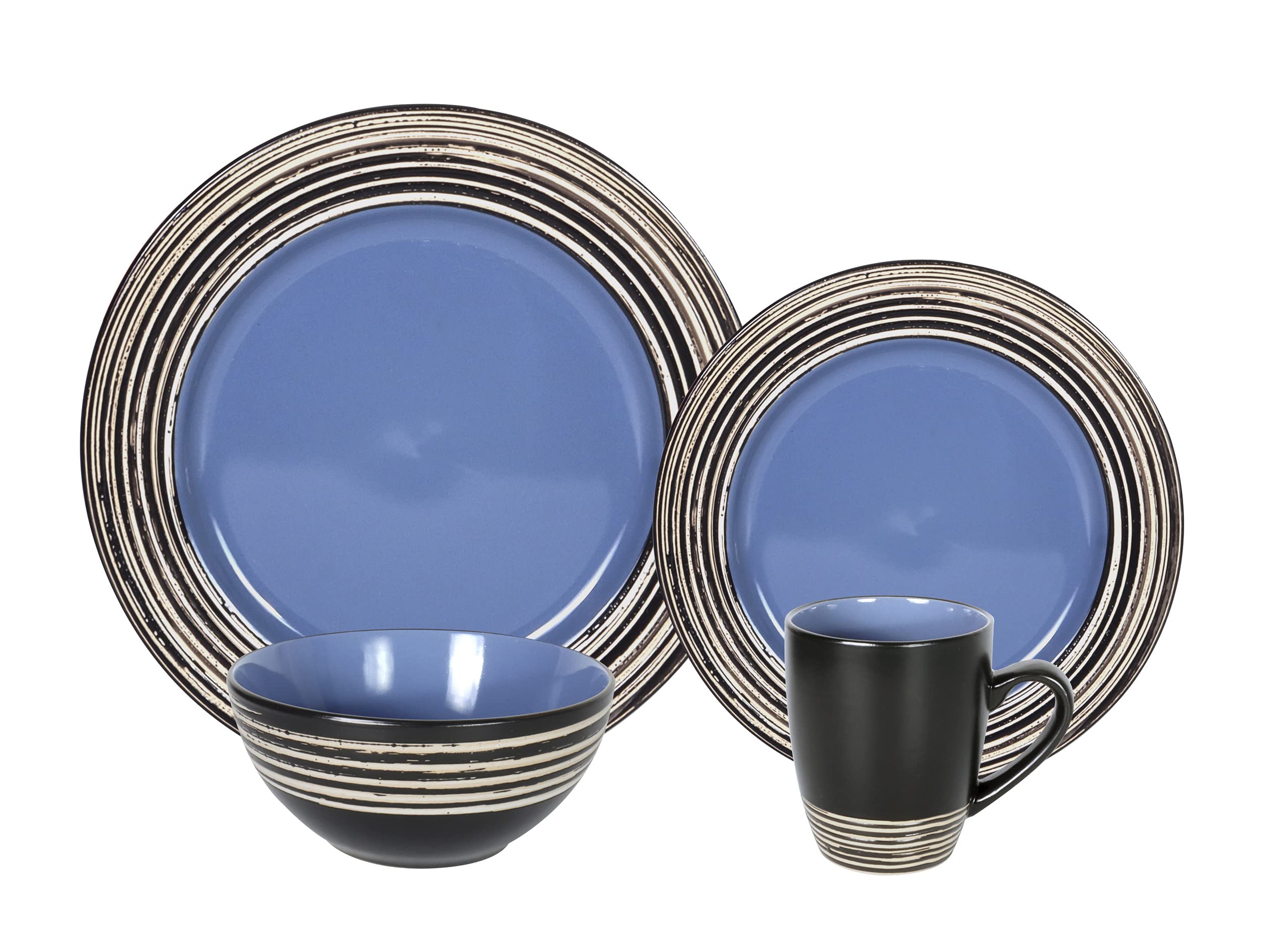 Stoneware Handcrafted Tree Bark Effected Glaze Dinnerware Set