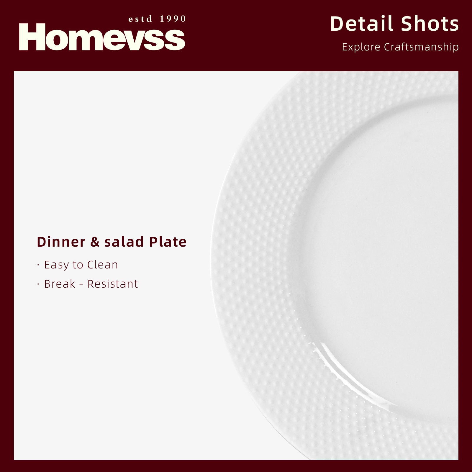 Bone China Embossed Rain Drops Dinnerware Set