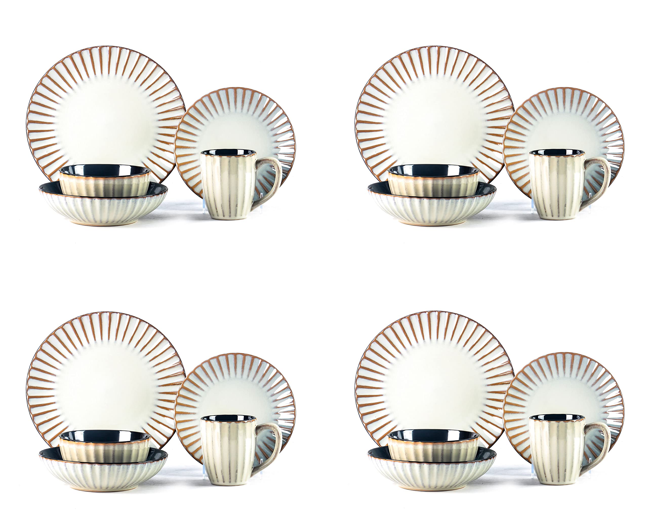 Osita Strip Stoneware Dinnerware Set
