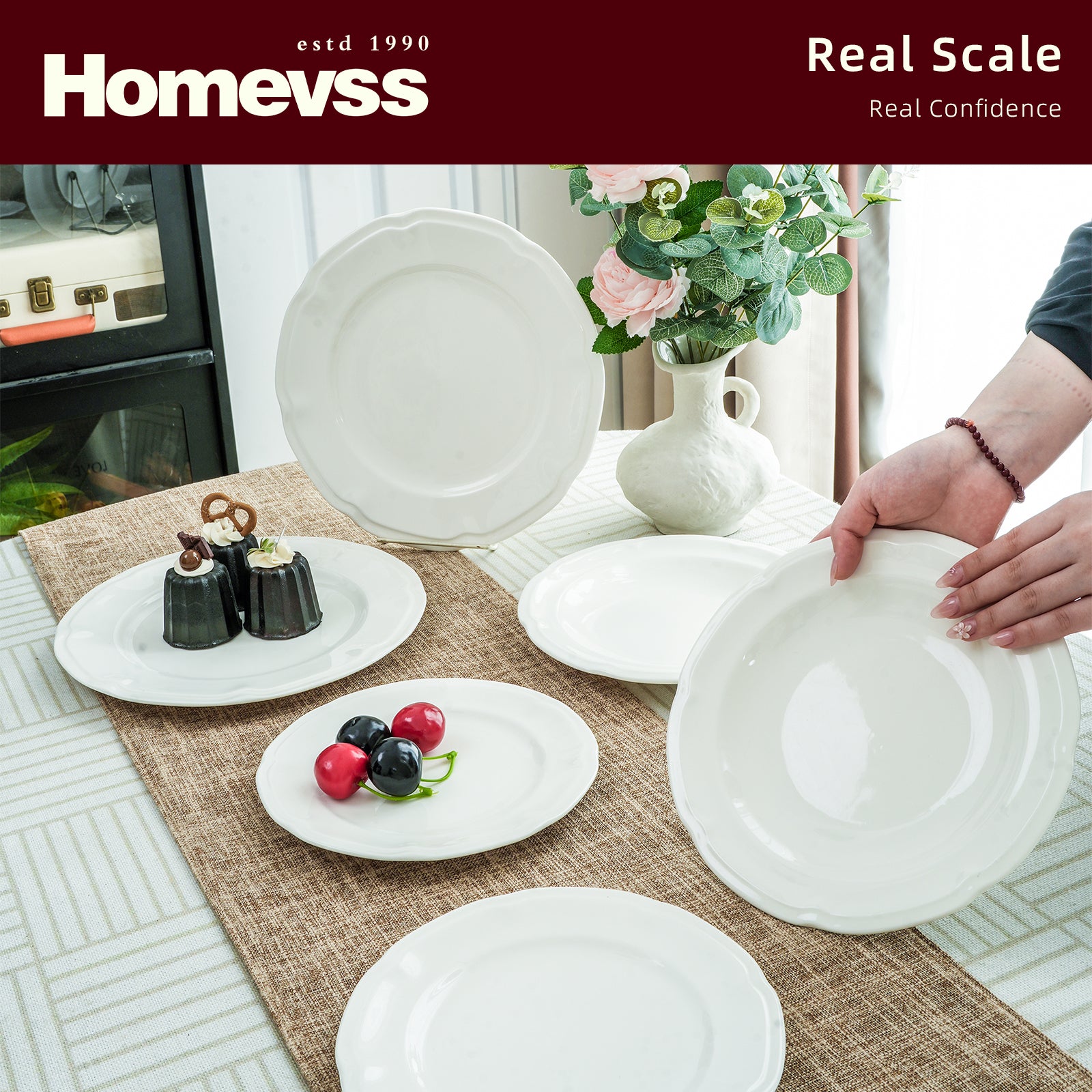 Bone China Embossed French Countryside Dinnerware Set