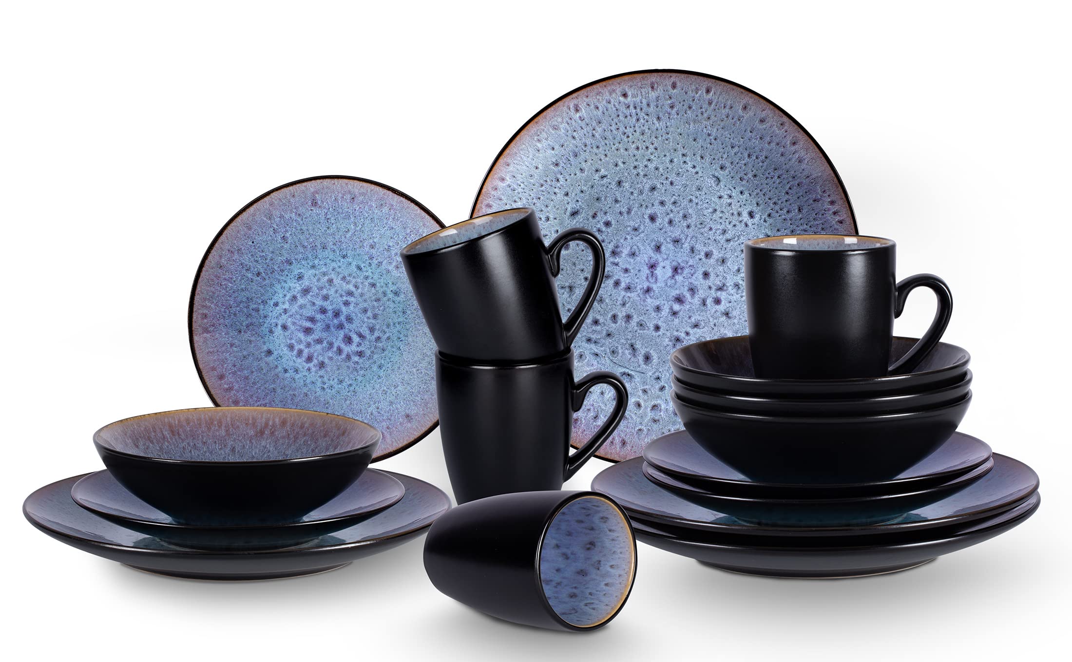 Reactive-Glaze Stoneware Dinnerware Set,HW