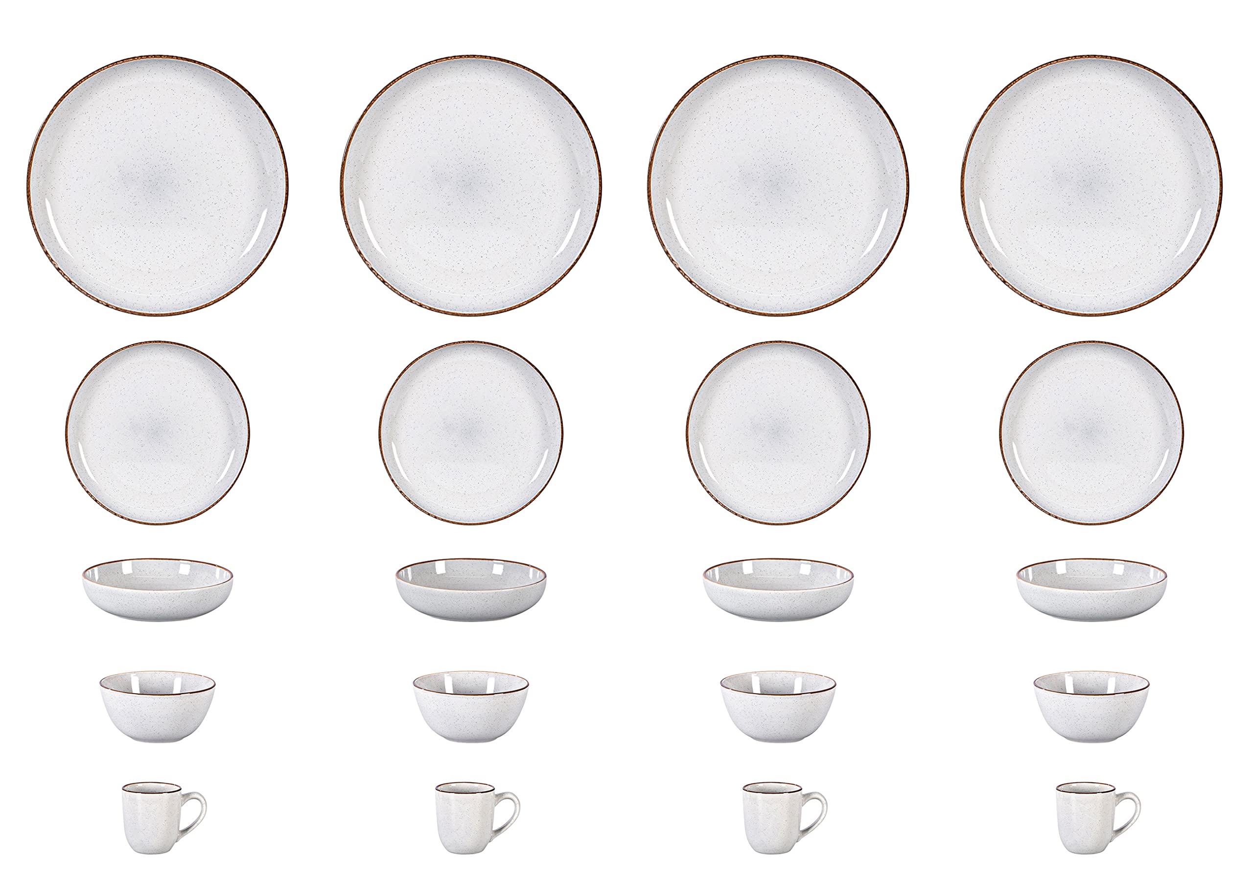 Euro-Nordic Speckled Stoneware Dinnerware Set