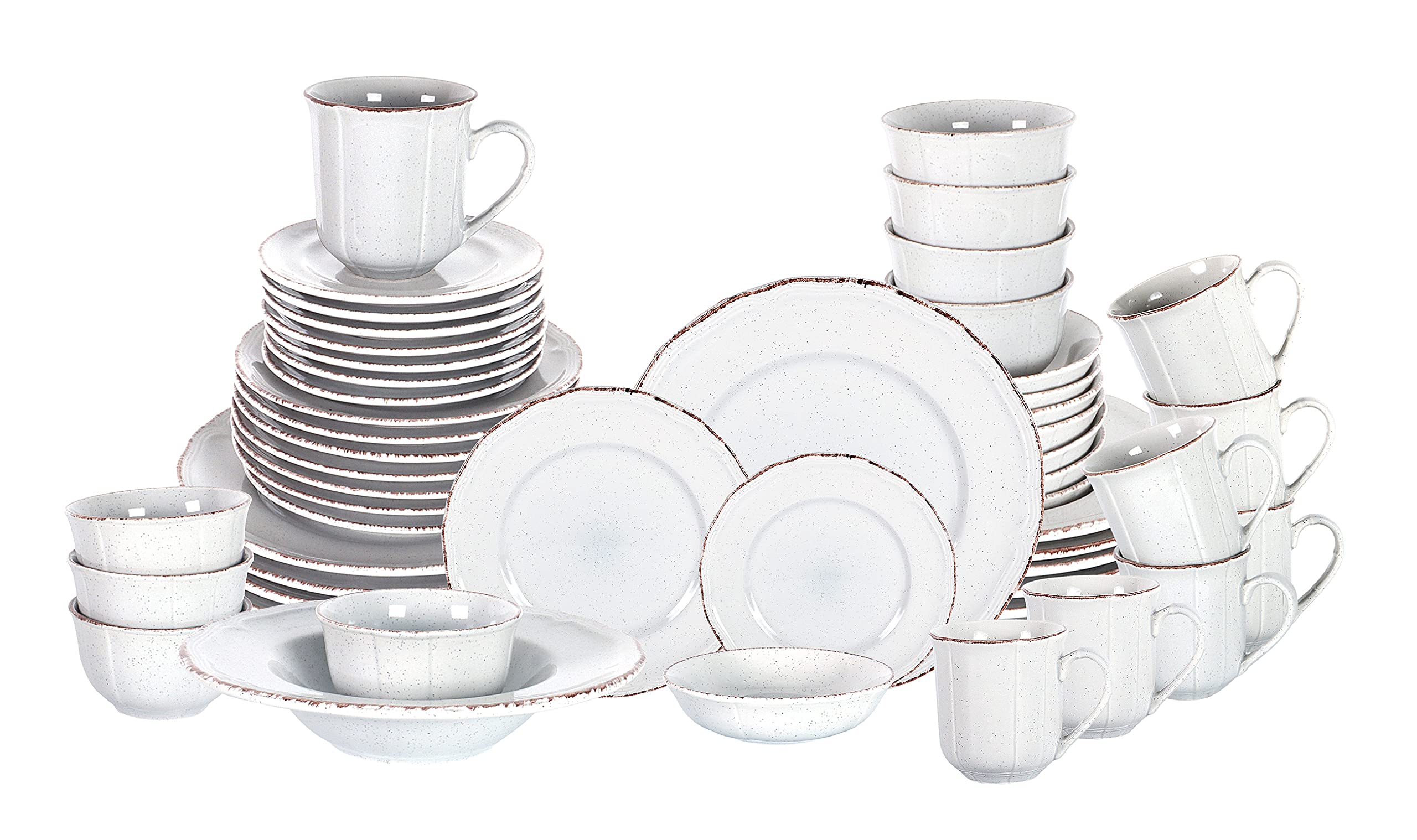 French Countryside Speckled Stoneware Dinnerware Set