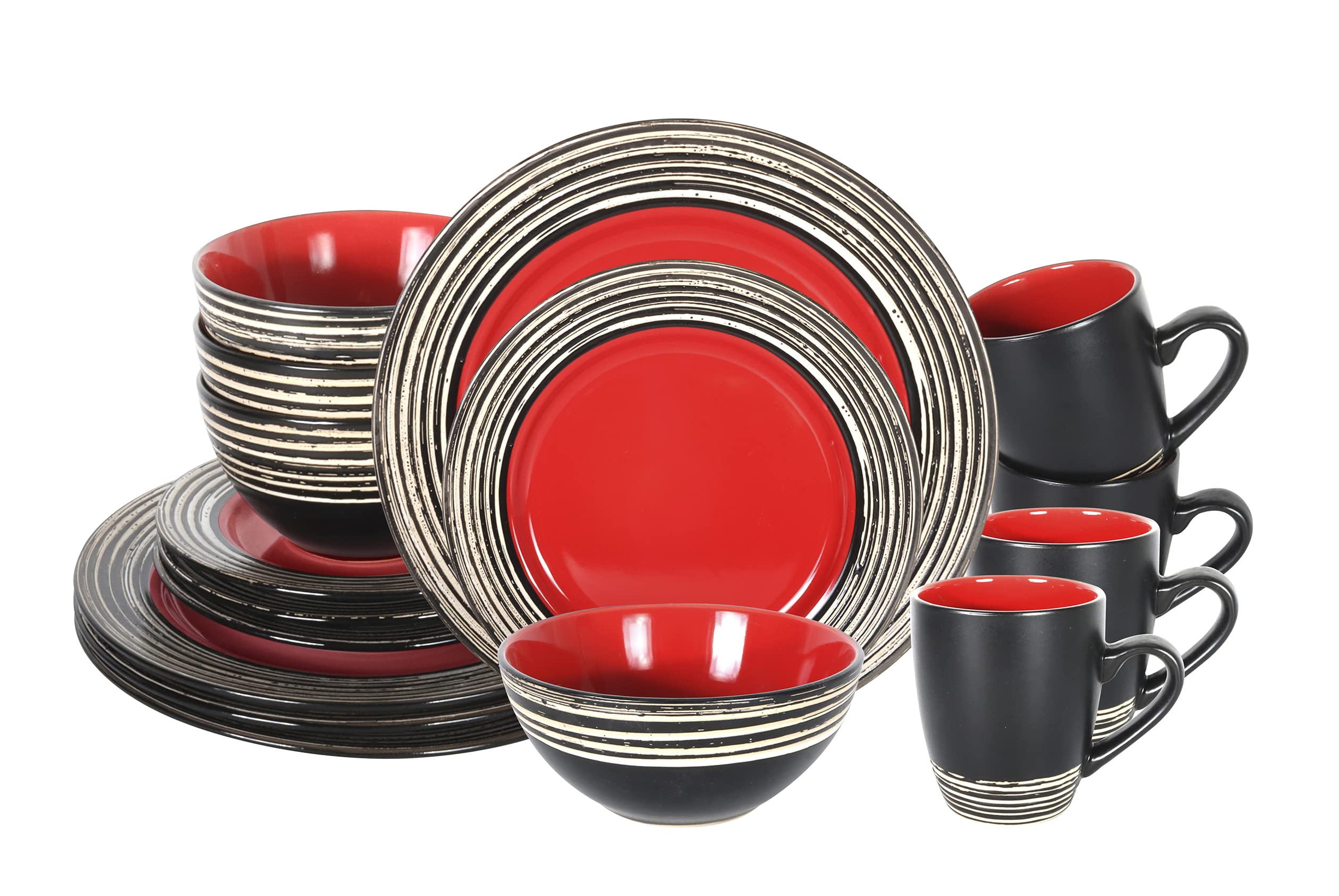 Tree Bark Stoneware Dinnerware Set,HW