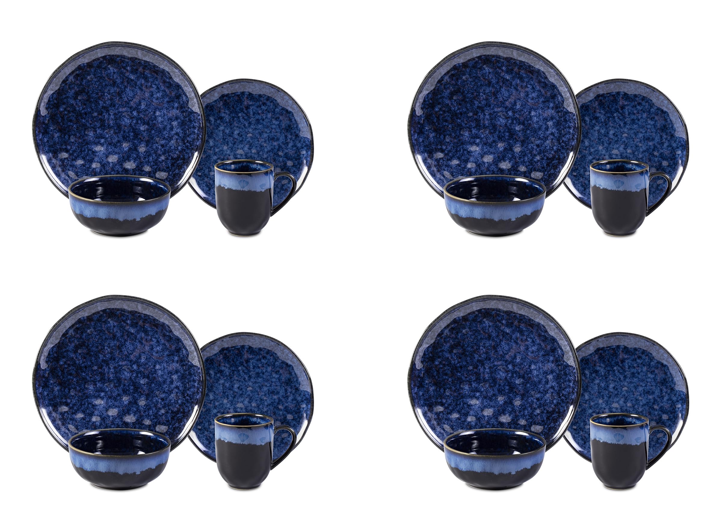 Stoneware Reactive Glaze Organic Sky Star Dinnerware Set