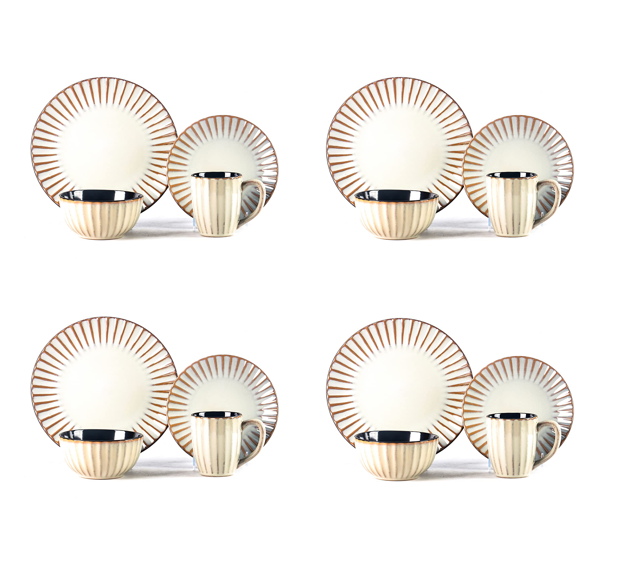 Osita Strip Stoneware Dinnerware Set
