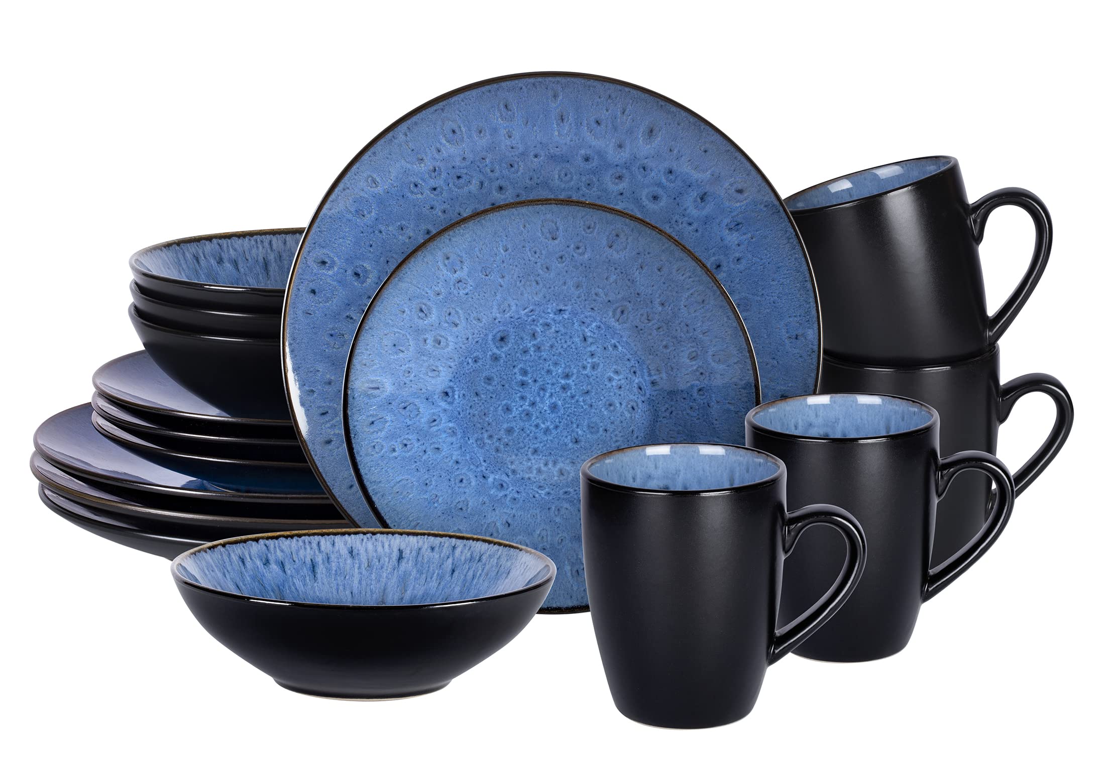 Reactive-Glaze Stoneware Dinnerware Set,HW