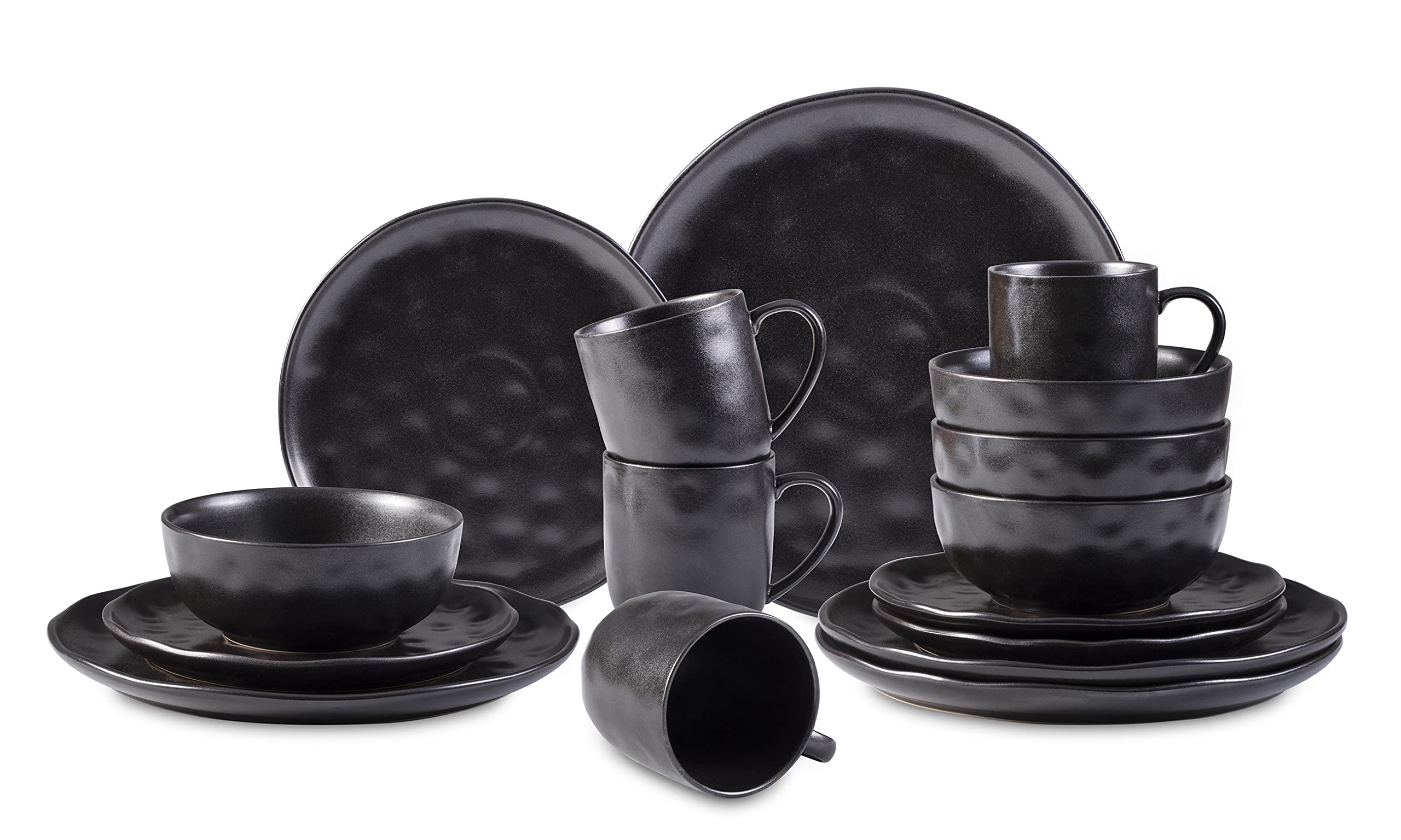 Stoneware Reactive Glaze Organic Sky Star Dinnerware Set