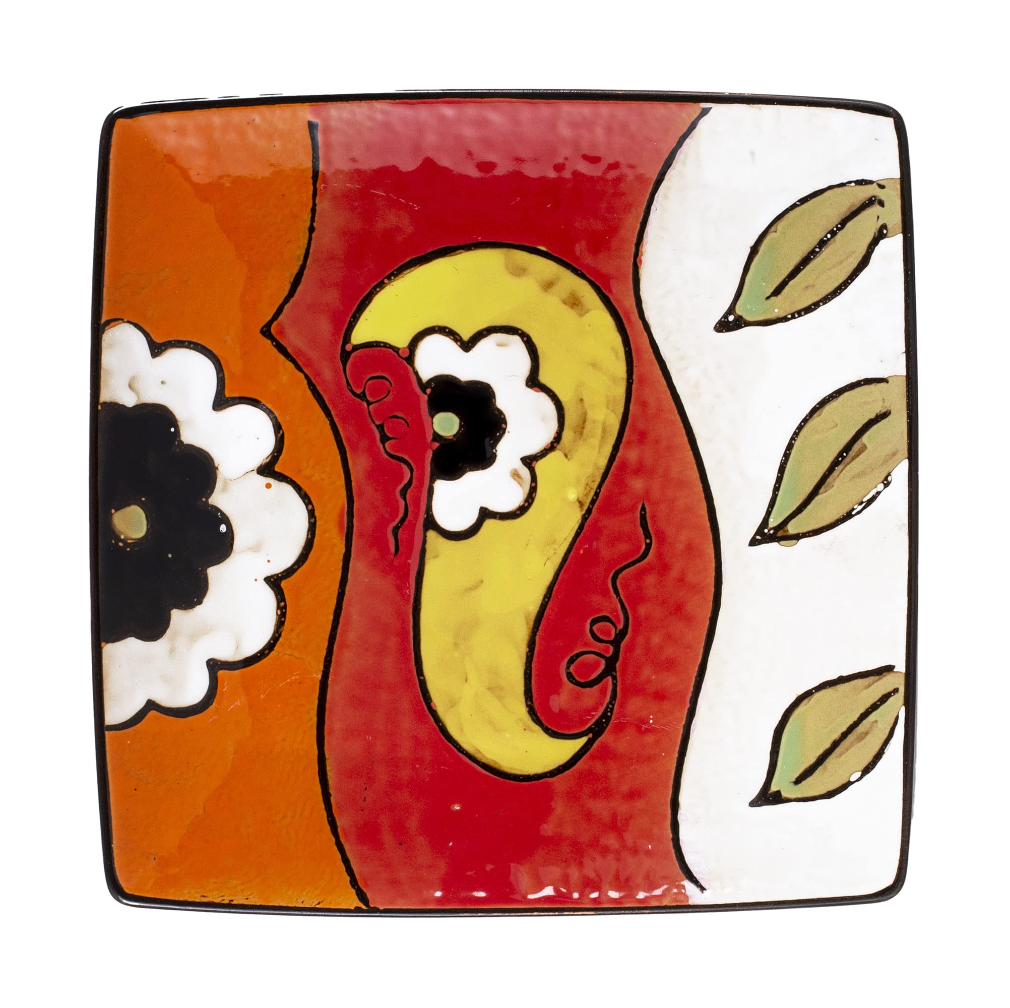 Artisan Hand Painted Reactive-Glaze Stoneware Dinnerware Set