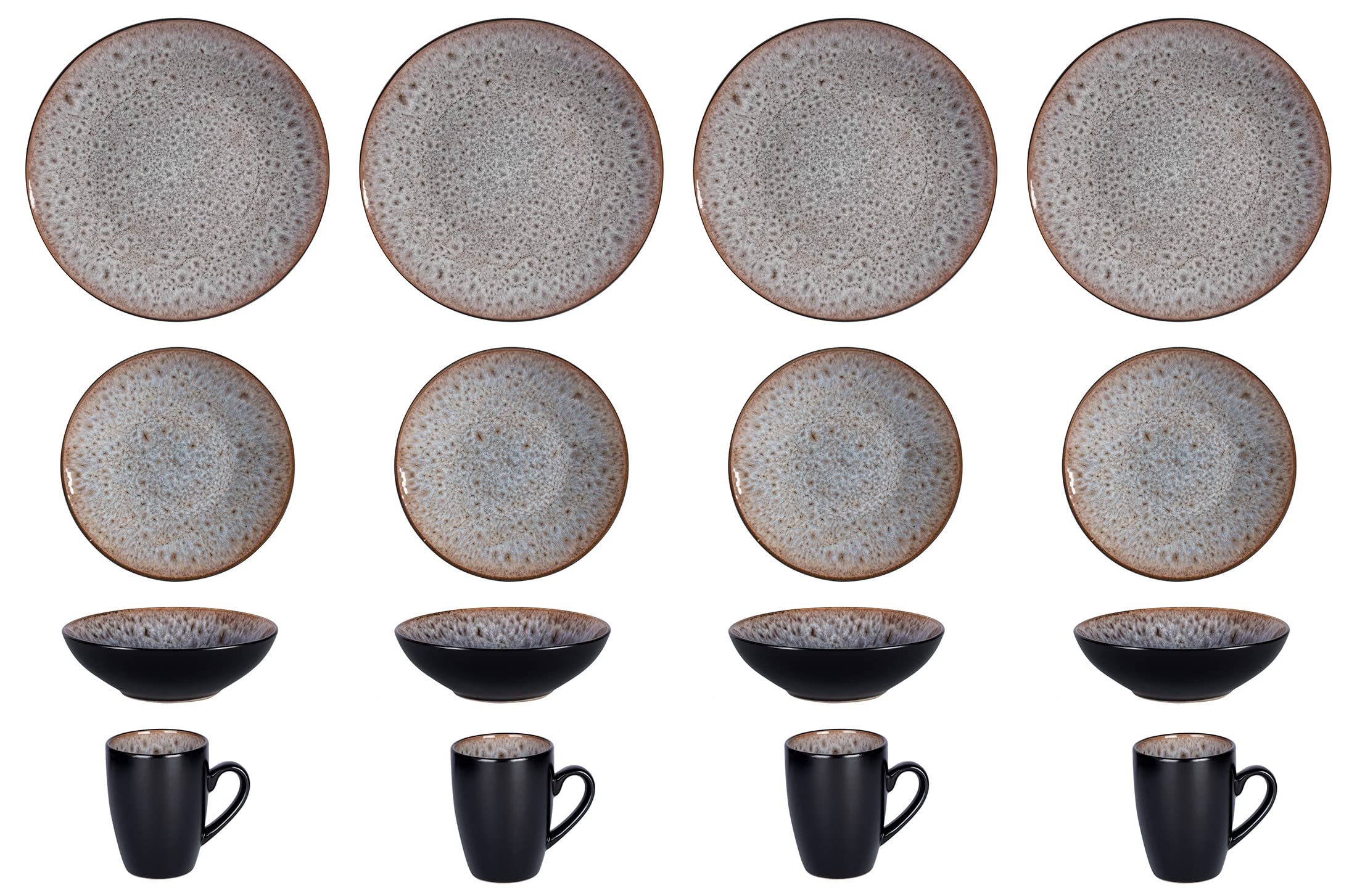 Reactive-Glaze Stoneware Dinnerware Set,HW