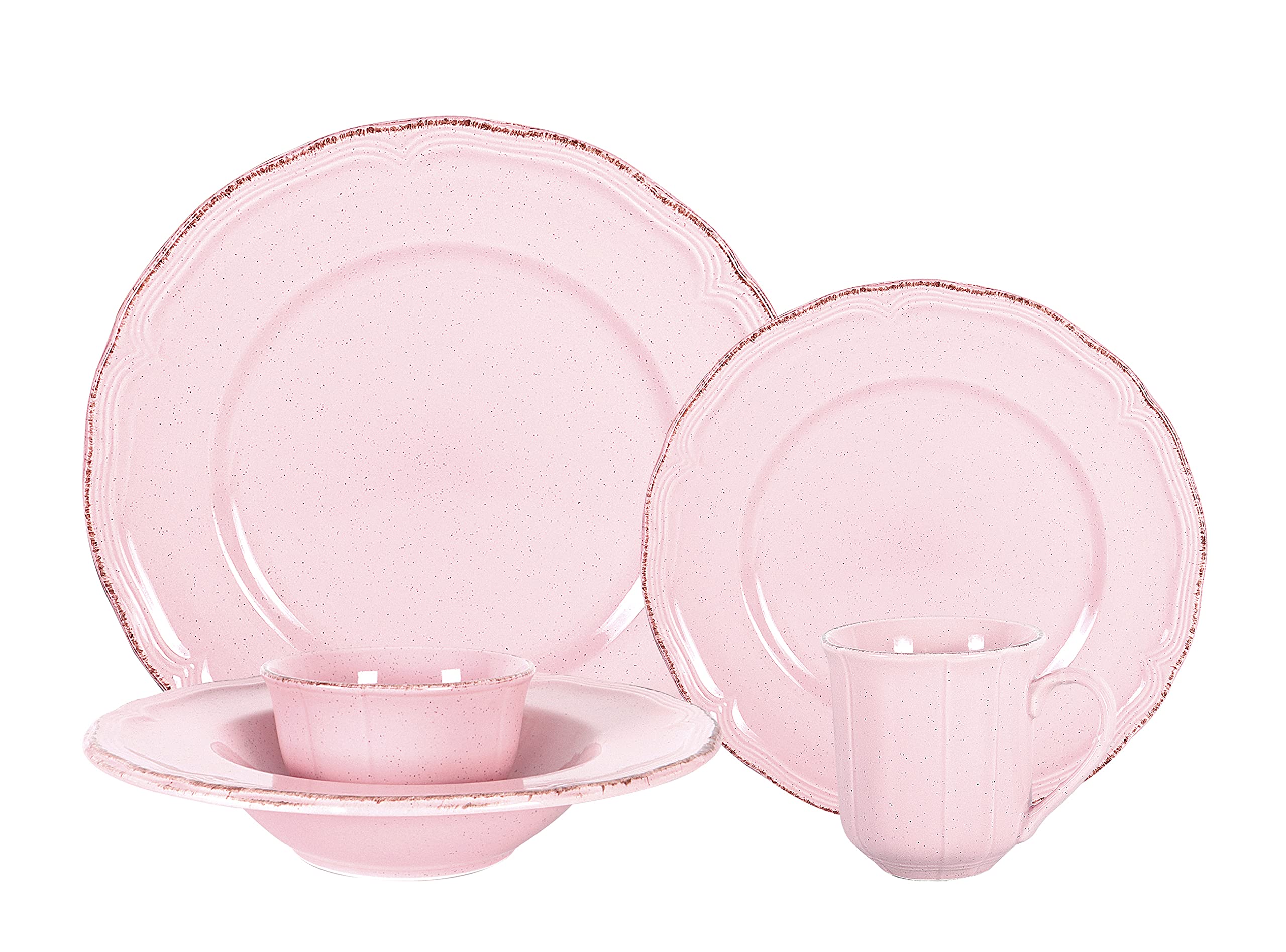 French Countryside Speckled Stoneware Dinnerware Set