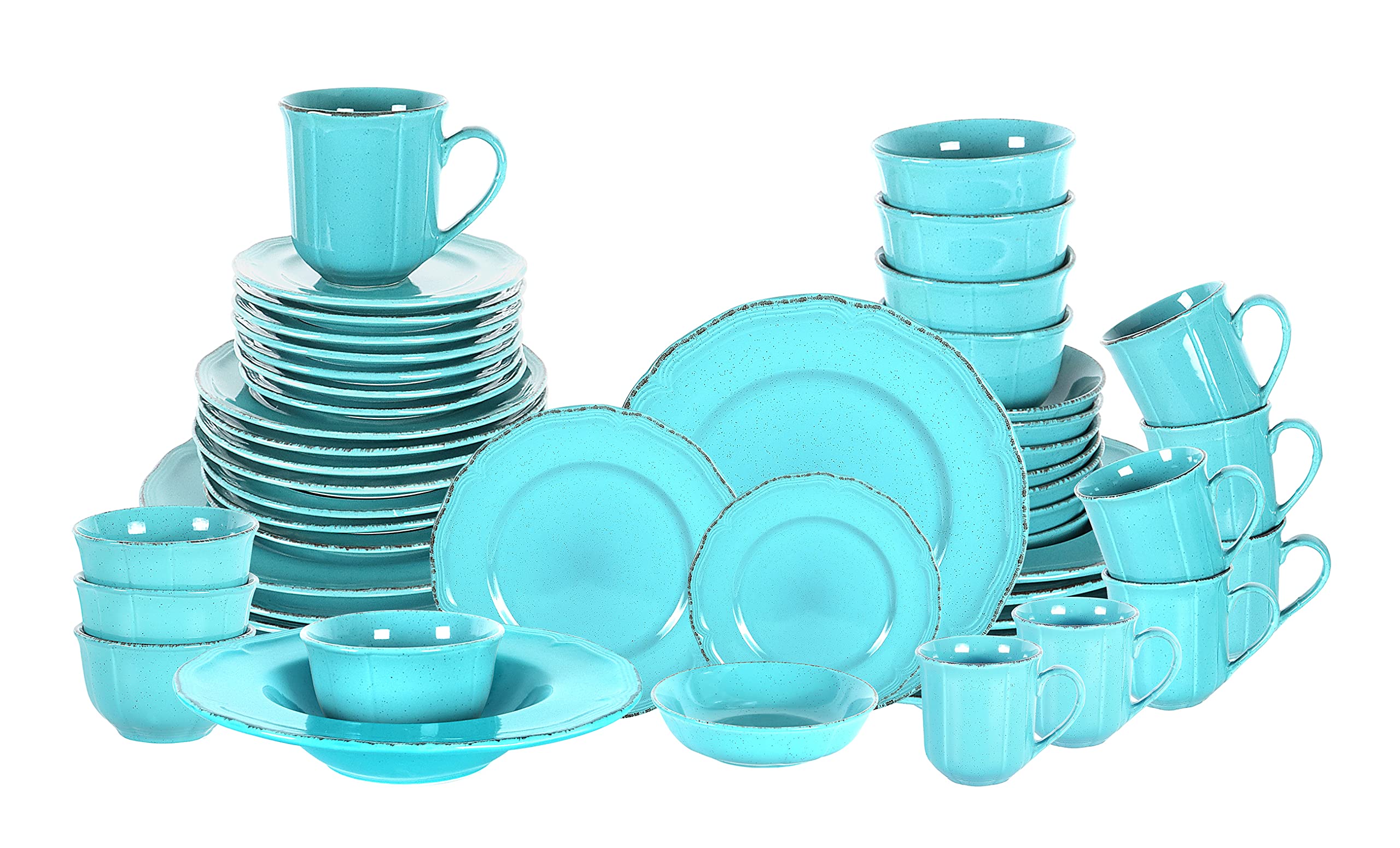 French Countryside Speckled Stoneware Dinnerware Set