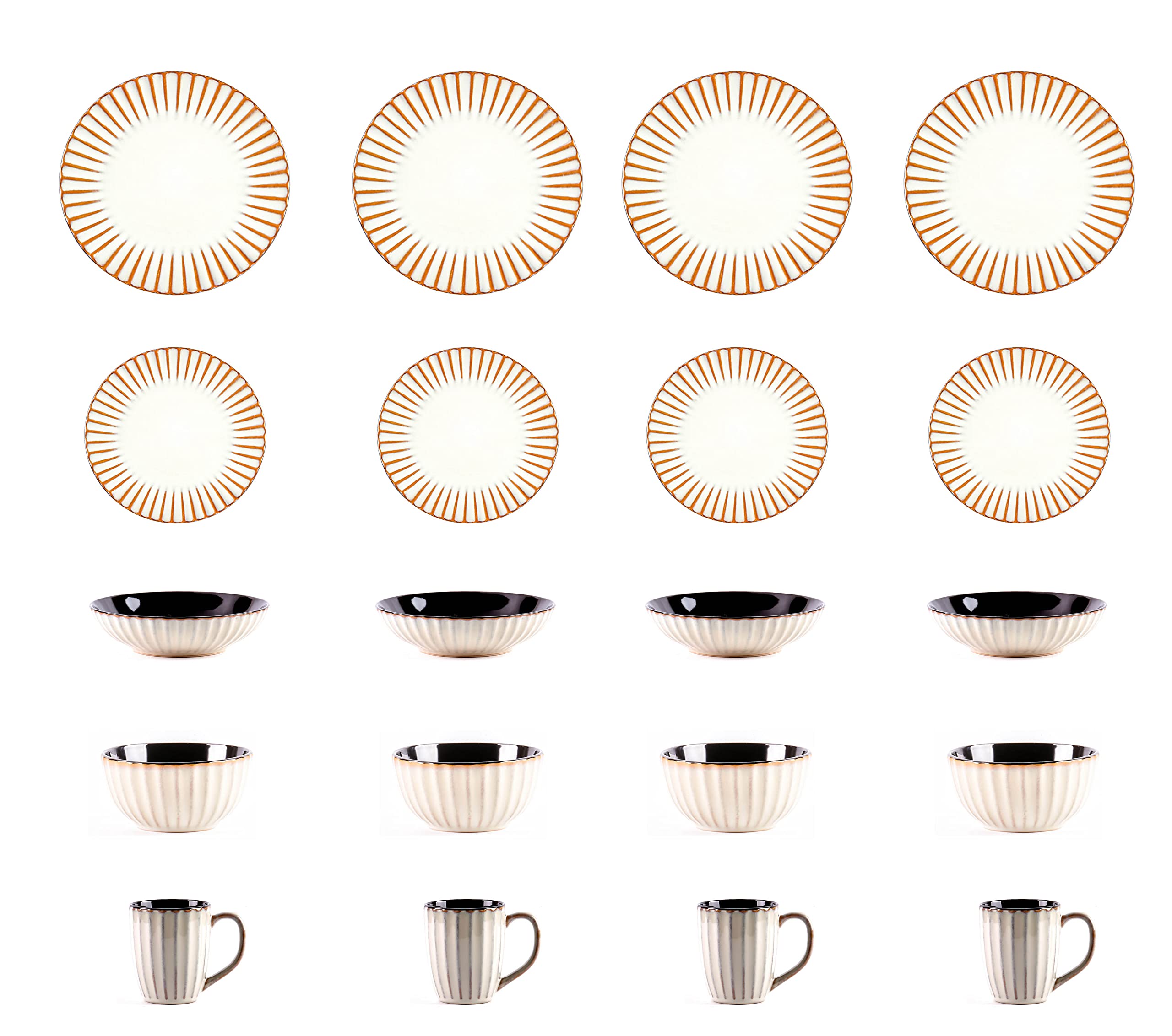 Osita Strip Stoneware Dinnerware Set