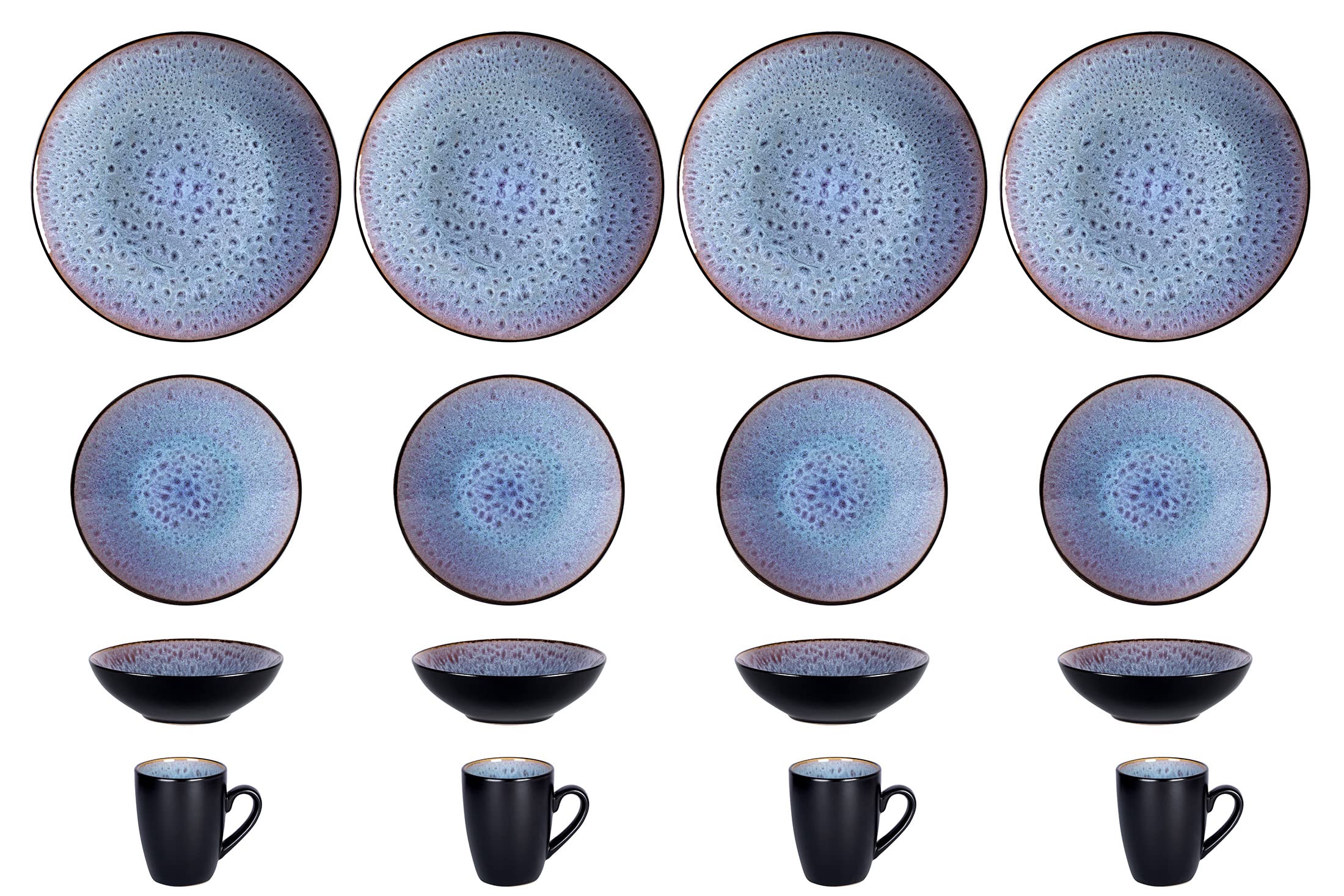 Reactive-Glaze Stoneware Dinnerware Set,HW