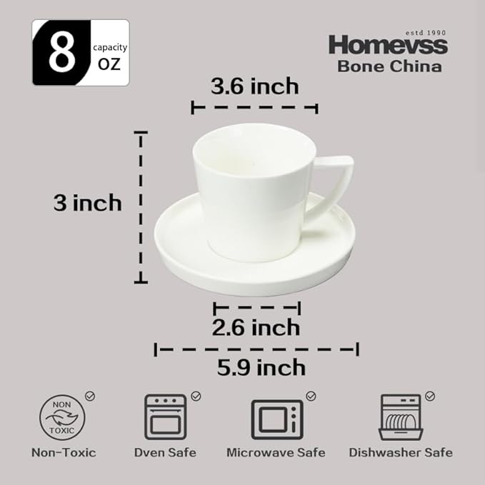 Bone China Nordic Cone-Shape 12pcs Coffee Set