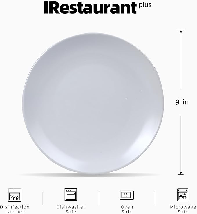 Commercial-Grade Stoneware Coupe Plates