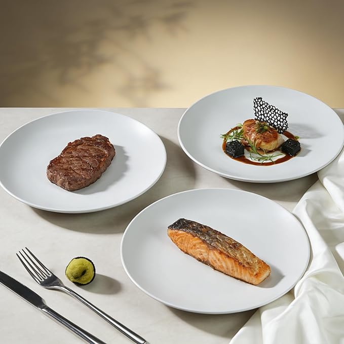 Commercial-Grade Stoneware Coupe Plates