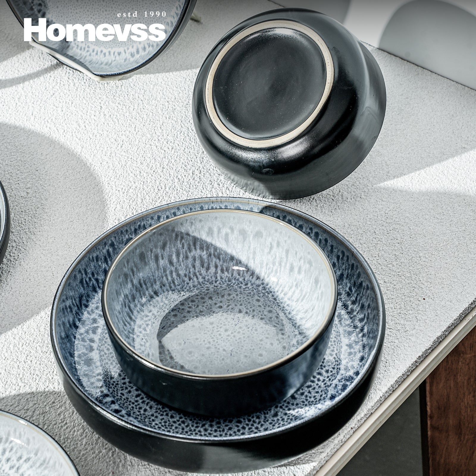 Euro-Nordic Stoneware Dinnerware Set, Reactive-Glaze,HW