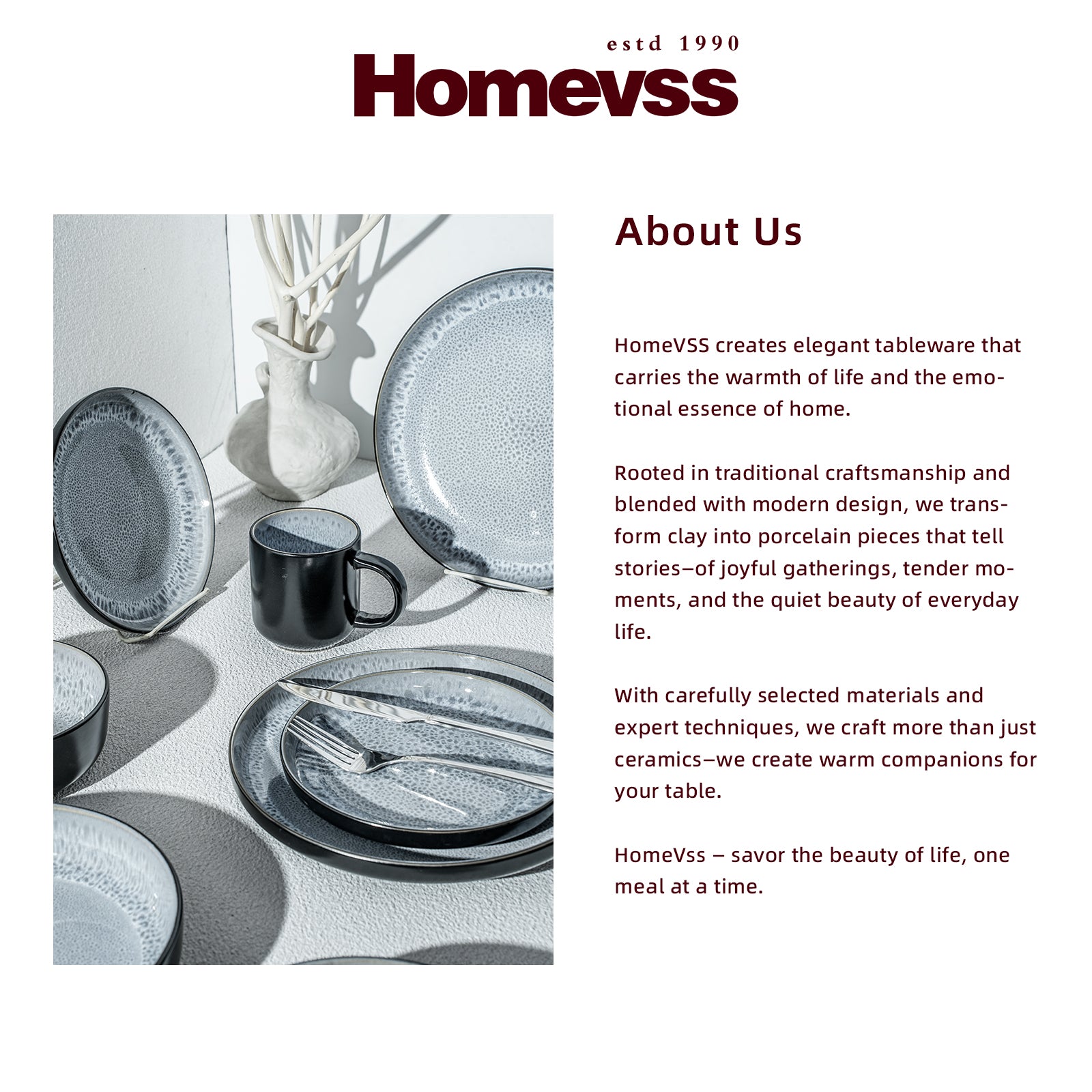 Euro-Nordic Stoneware Dinnerware Set, Reactive-Glaze,HW