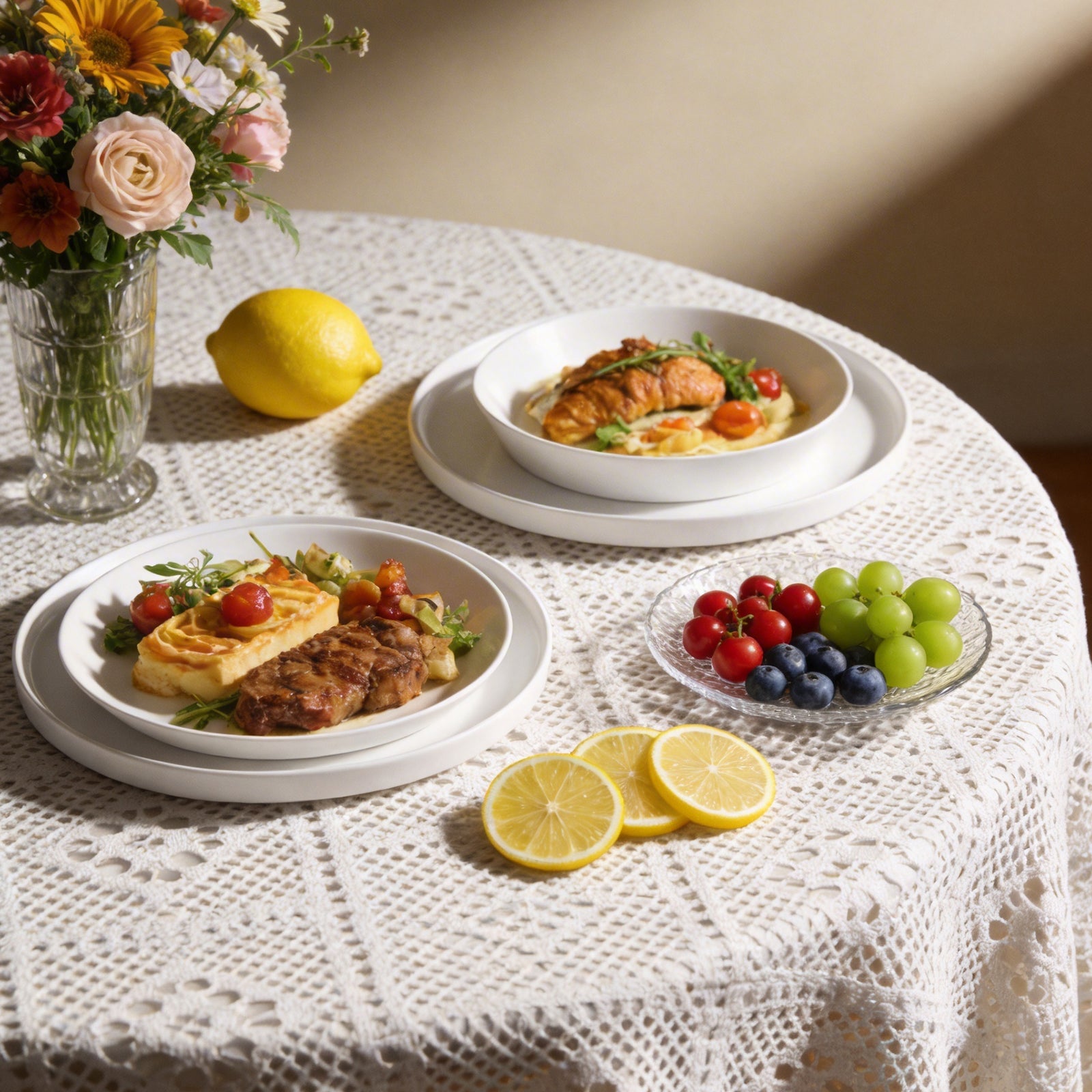 Bone China Nordic Cone Shape Dinnerware Set