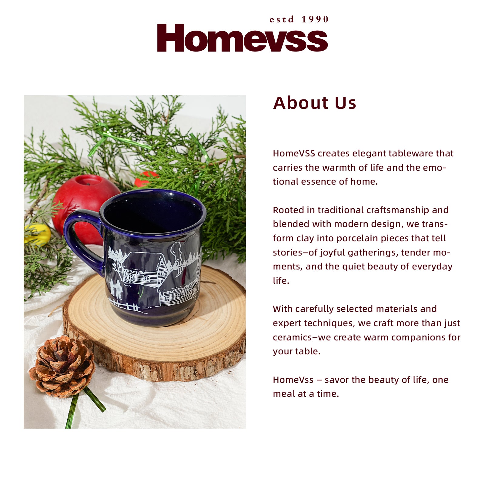 8.5 oz Ceramic Christmas Coffee Mug