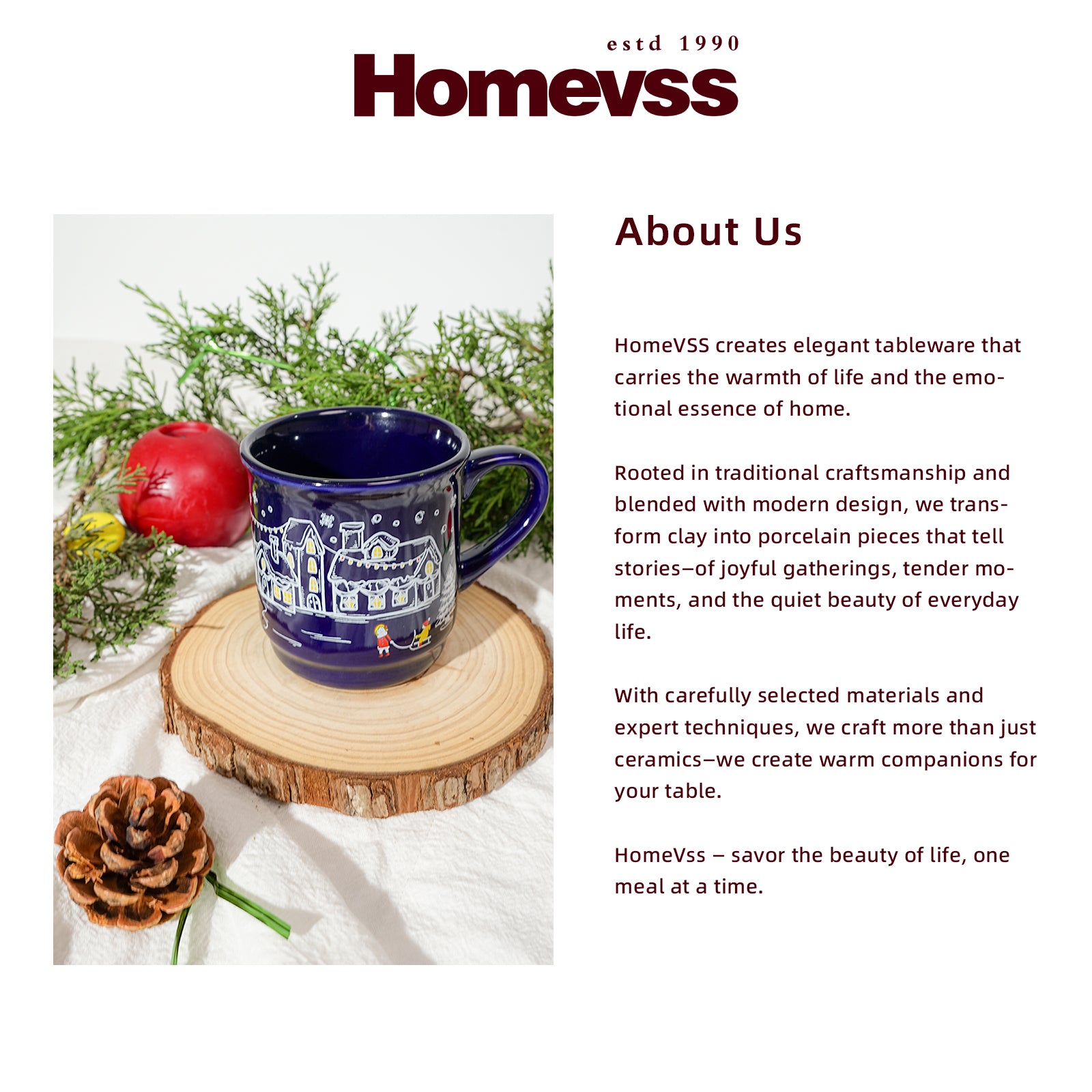 8.5 oz Ceramic Christmas Coffee Mug