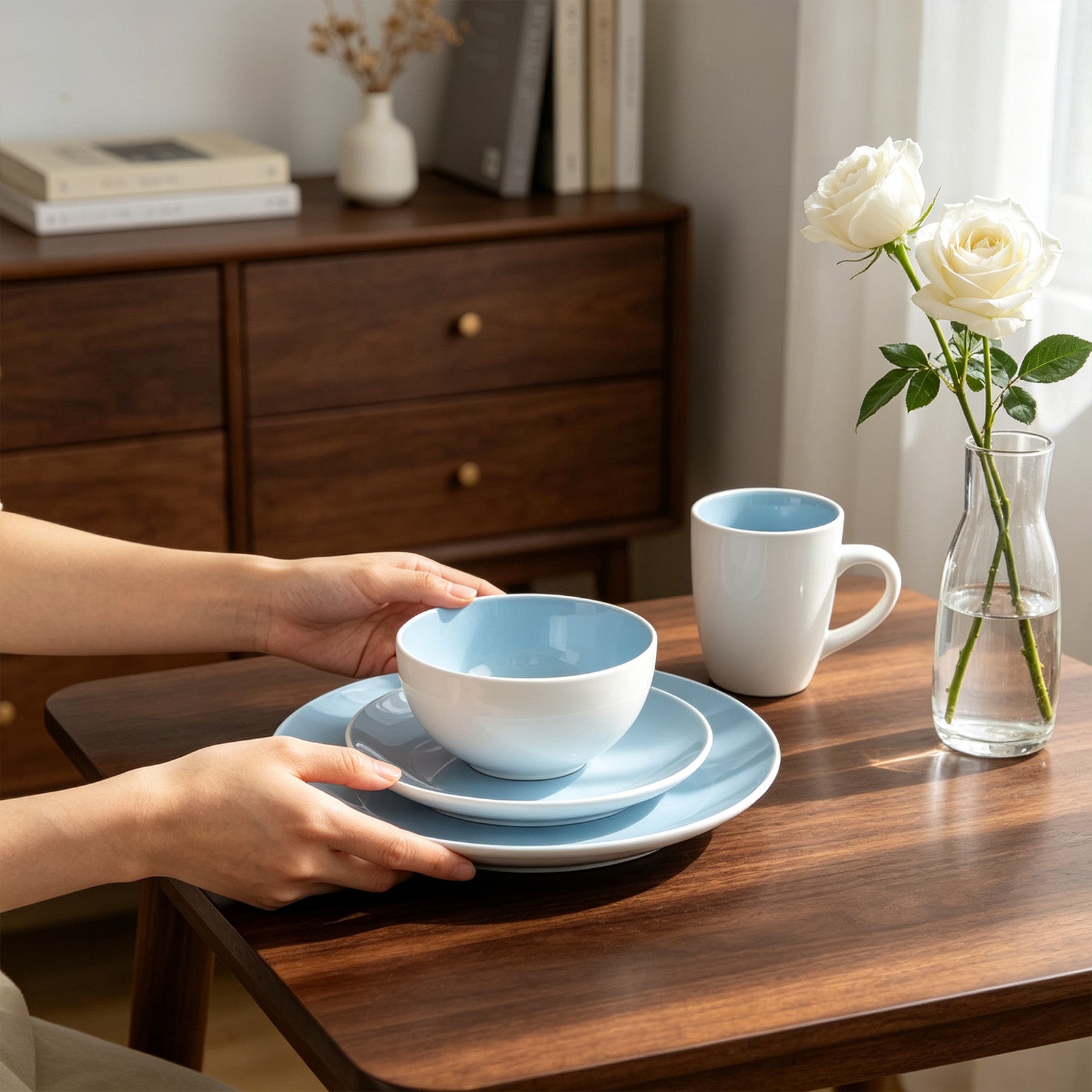 Stoneware Coupe Shape Dinnerware Set