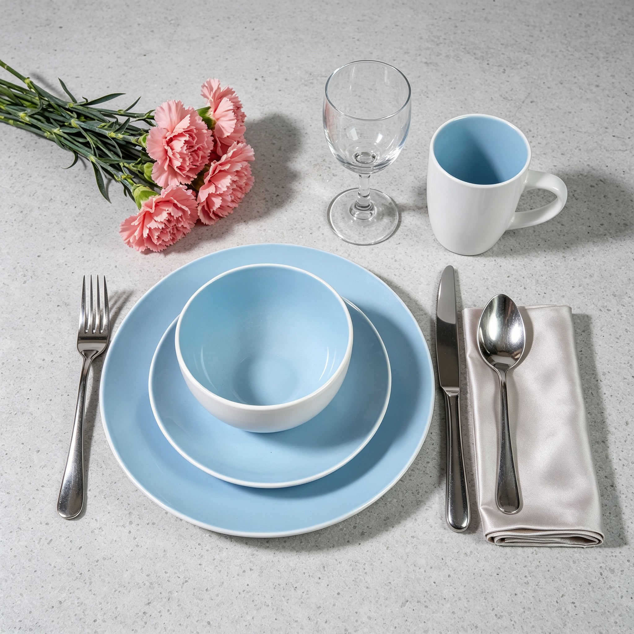 Stoneware Coupe Shape Dinnerware Set