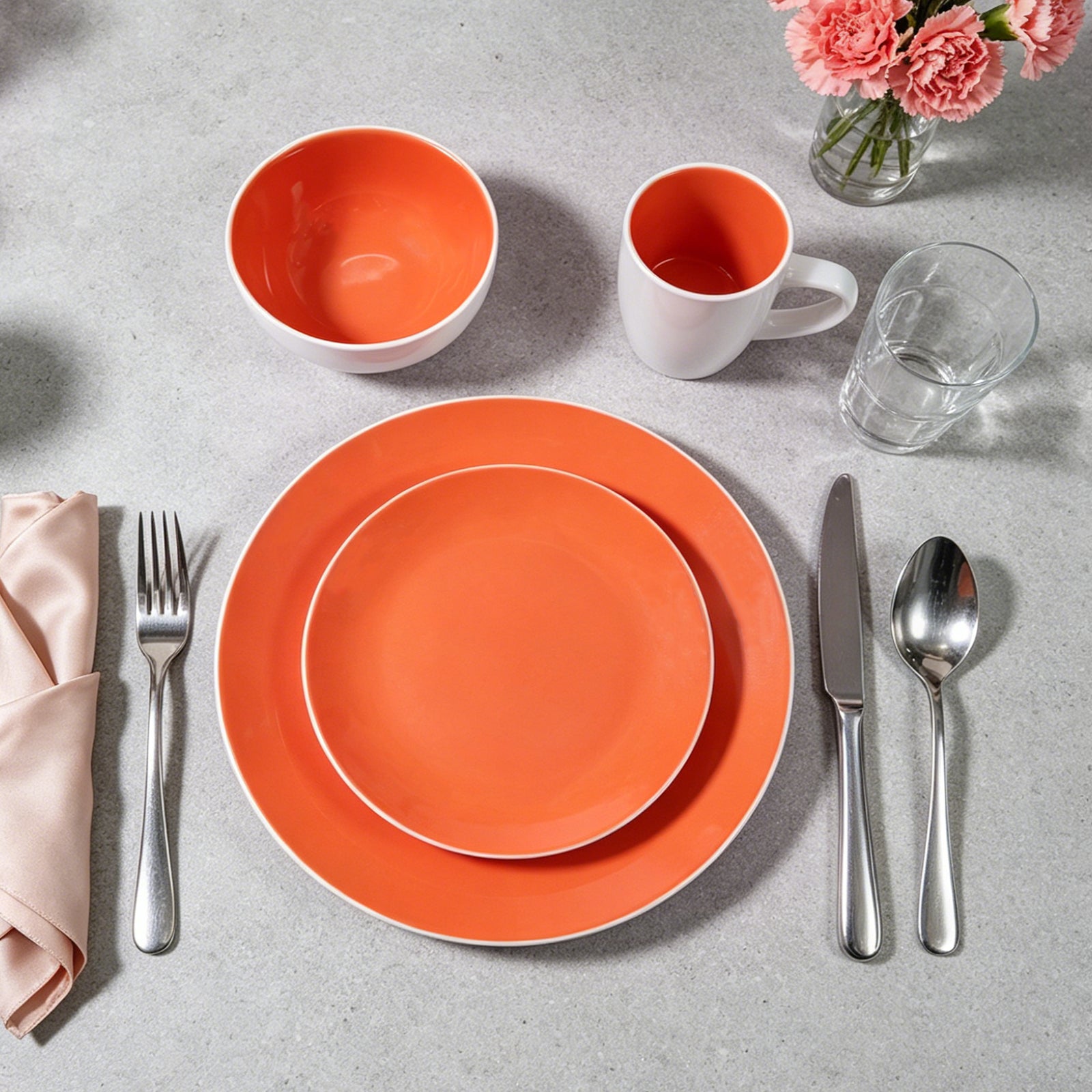 Stoneware Coupe Shape Dinnerware Set