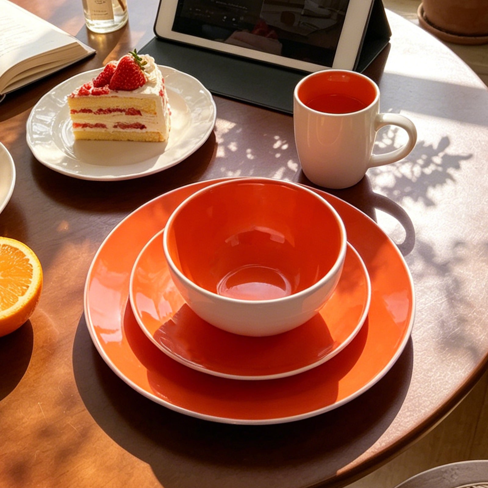 Stoneware Coupe Shape Dinnerware Set